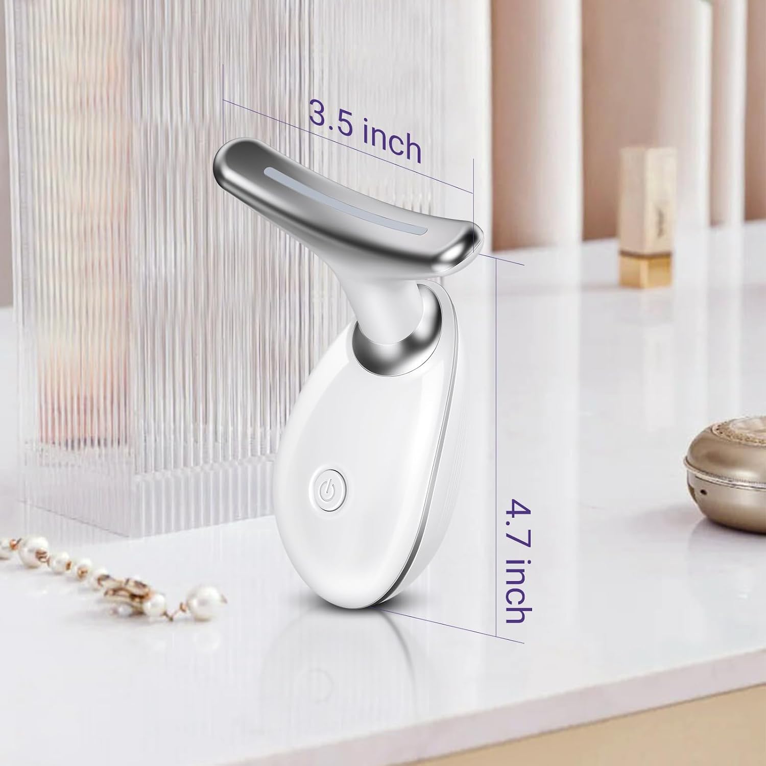 Neck Face Massager, Face Sculpting Tool, 3 Modes and Vibration for Facial Massager for Double - Chin Wrinkle,Daily Home Use, White - Image 5