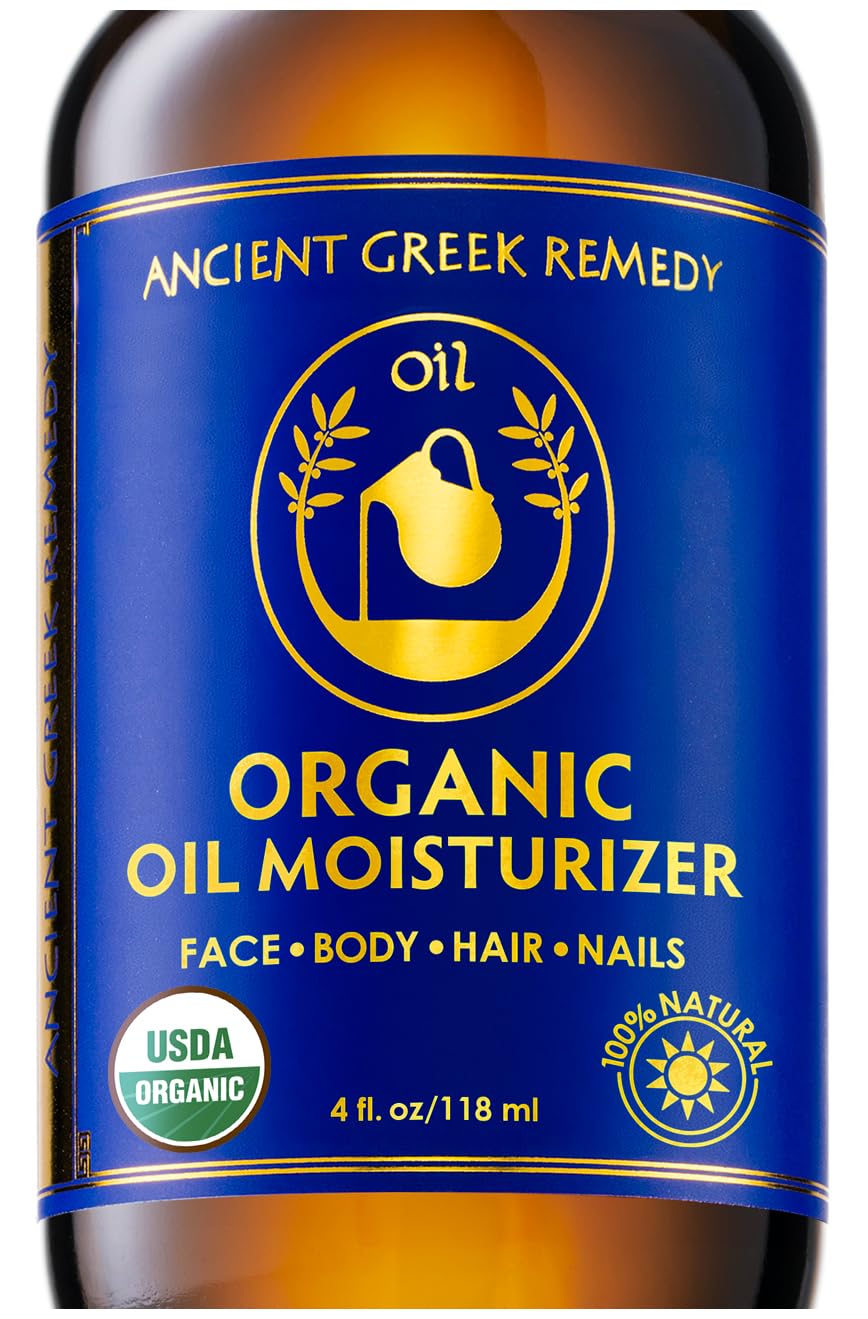 Organic Body & Face Oil for Dry Skin, Hydrating After Shower Moisturizer | Lightweight Nourishing Facial & Body Oil, Natural Cold-Pressed Almond, Olive, Jojoba, Rosehip & Lavender Oils, Vitamin E