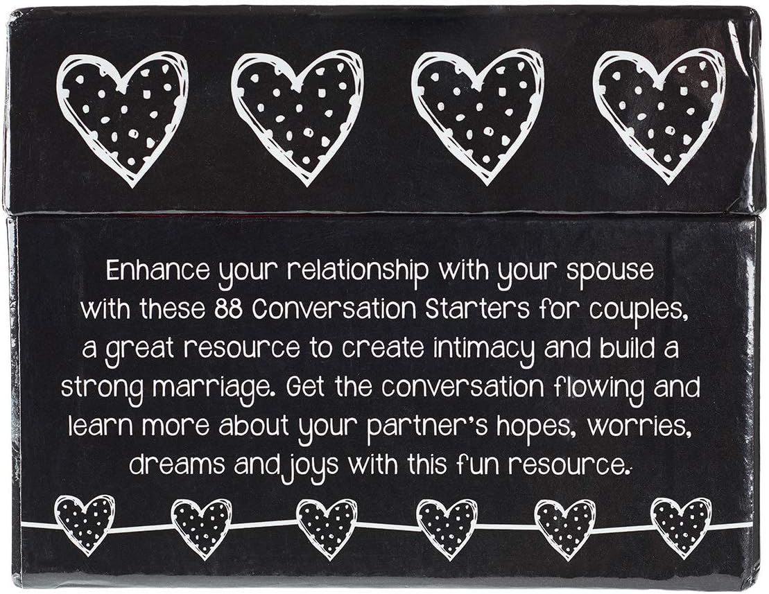 Christian Art Gifts 88 Great Conversation Starters for Husbands and Wives “ Romantic Card Game for Married Couples “ Christian Games, Communication & Marriage Help, Fun Anniversary or Wedding Gifts - Image 2