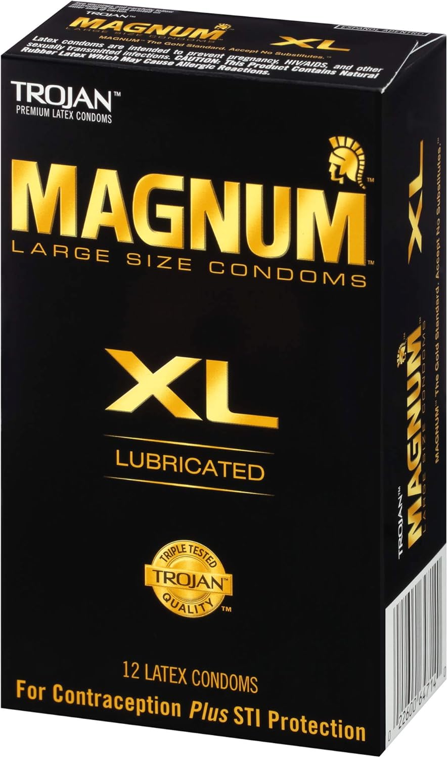 TROJAN Lubricated Magnum Condoms XL Large Size, 12 Count | Extra Large Condoms, Helps Reduce Risk of Pregnancy and STIs - Image 13