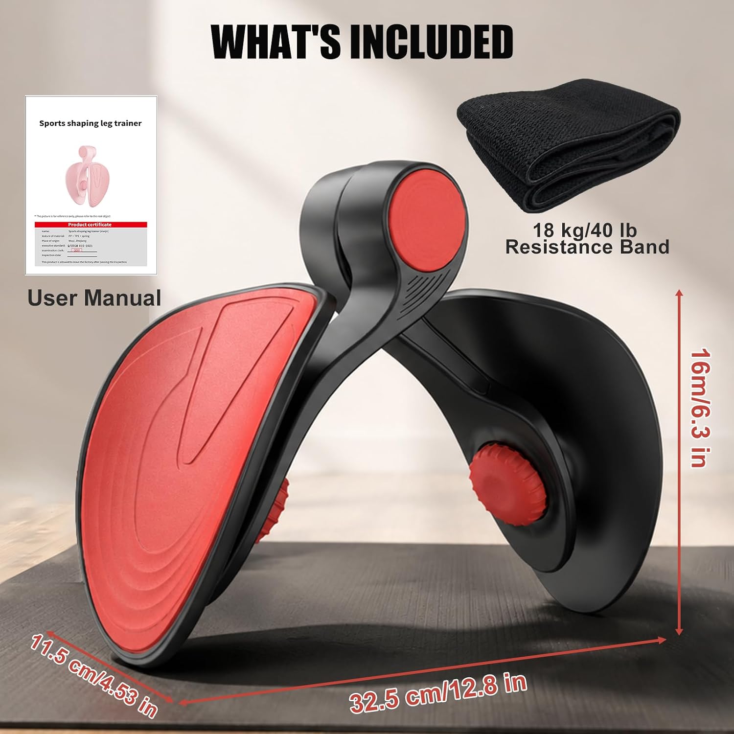 Pelvic Floor Exercise Devices 35lb Resistance Kegel Thigh Trainer with Band | Pelvic Floor Muscle Training, Inner Thigh Exerciser, Postpartum Recovery Support for Women, Suitable for Women and Men - Image 9