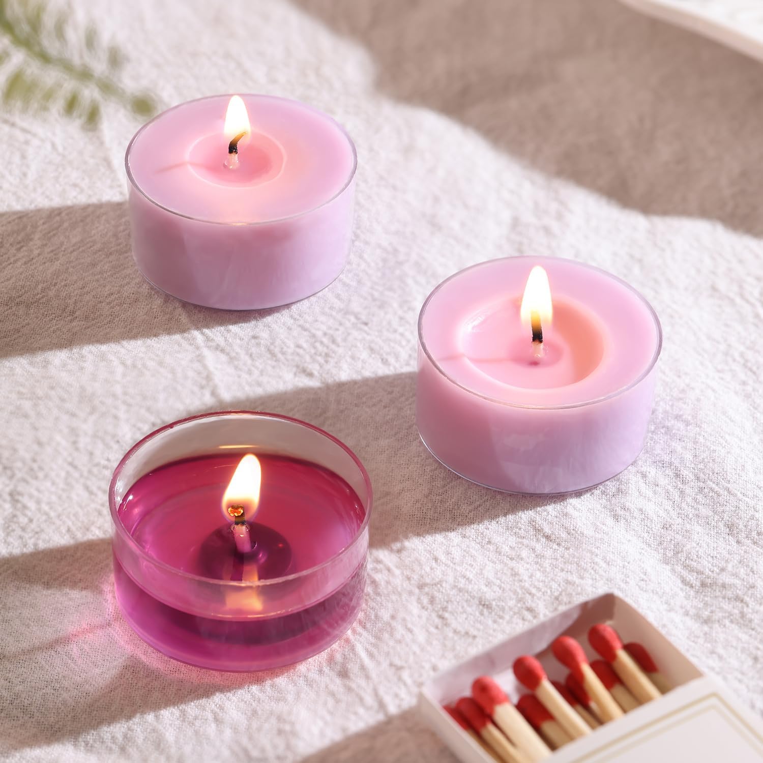 Scented Tea Lights Candles, Lavender Twilight, 48 Pack – Purple Scented Tealight Candles – 100% Palm Wax, 6 Hour Burn Aromatherapy Tea Light Votive Candle for Relaxation, Spa, Yoga, Home Decor - Image 3