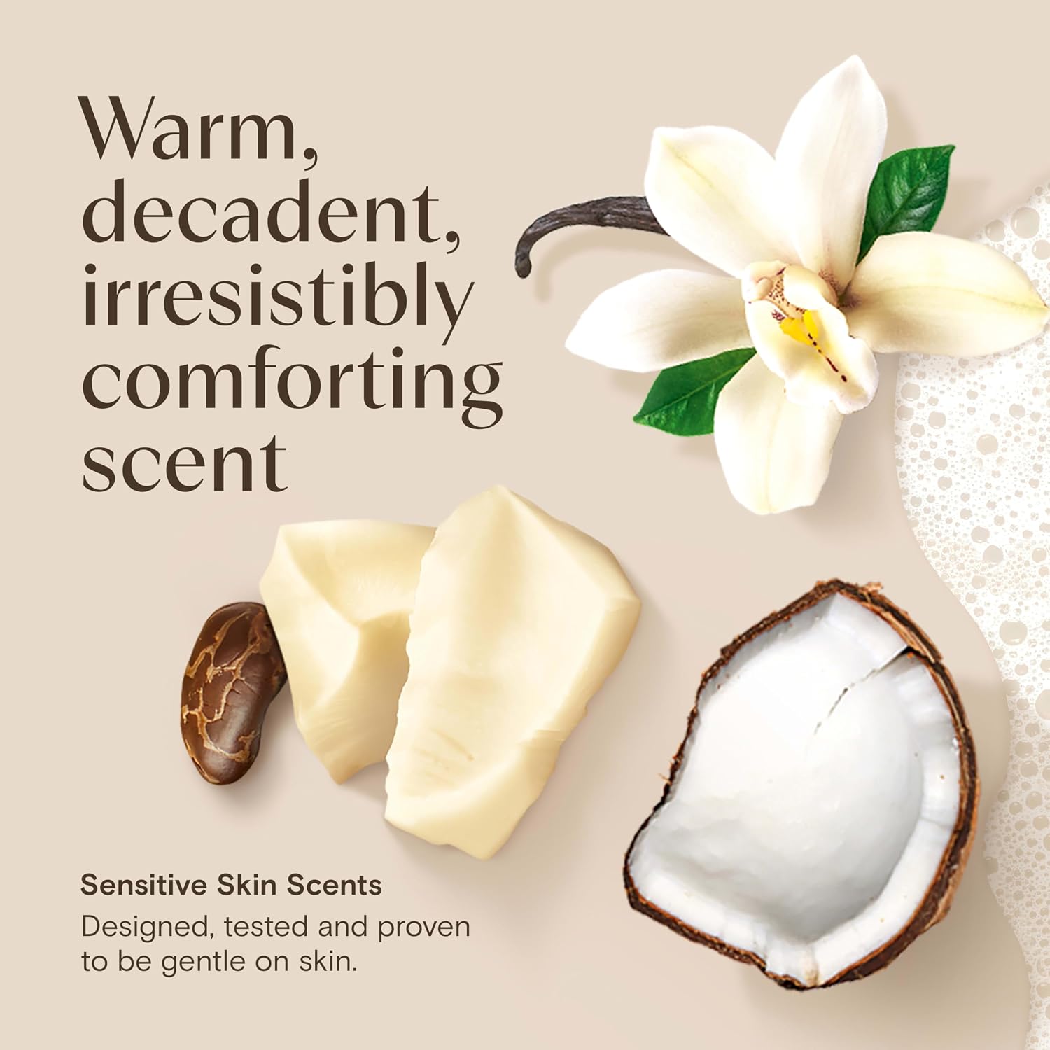 Aveeno Daily Moisturizing Body Wash, Cocoa Butter Vanilla, 18 fl. oz | Cocoa Butter Vanilla Scent, Soothing Prebiotic Oat, Long-Lasting Hydration for Sensitive Skin, Hypoallergenic, Paraben-Free - Image 4