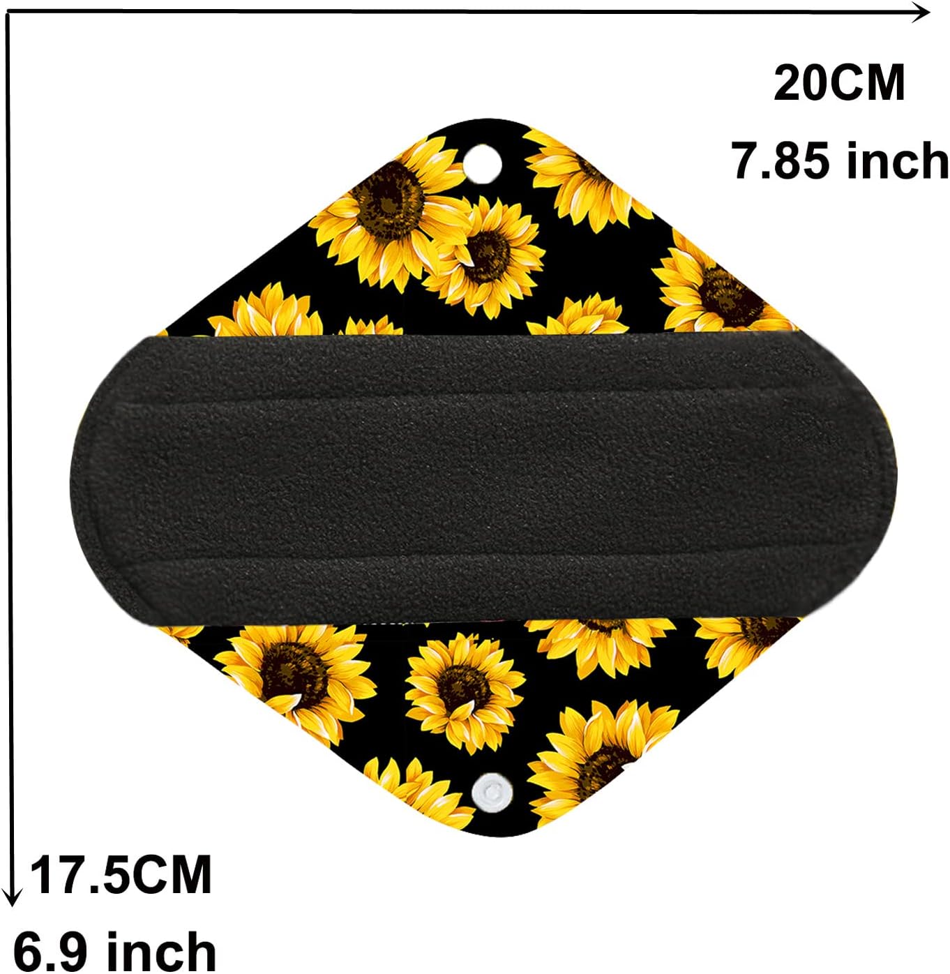 7pcs/Set Reusable Menstrual Pads Including 1pc Mini Wet Bag +6pcs Bamboo Charcoal Cloth Menstrual Incontinence Pads/Reusable Sanitary/Mama Panty Liners (All Randomly Prints) - Image 2