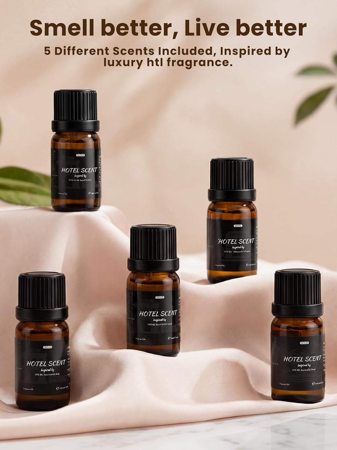 XEITIN Tower Waterless Diffuser with 5 Hotel-inspried Scent Oil Set | 2000 Sq.ft Whole-house Aroma, Cold Air Diffuser for Home Office Hotel, Pet-Friendly, Remote & Panel, 3 Timer & Intensity - Image 9