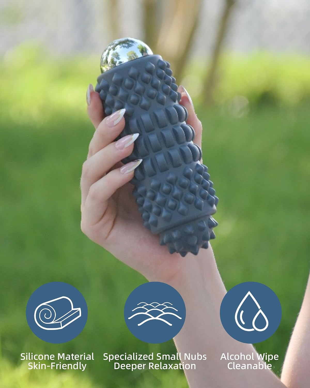 NHO Vibrating Massage Ball, Vibrating Foam Roller for Muscle Pain Relief, 4-Speed Myofascial Release Ball for Trigger Point Therapy, Deep Tissue Foot for Plantar Fasciitis, Neck, Shoulder - Image 5