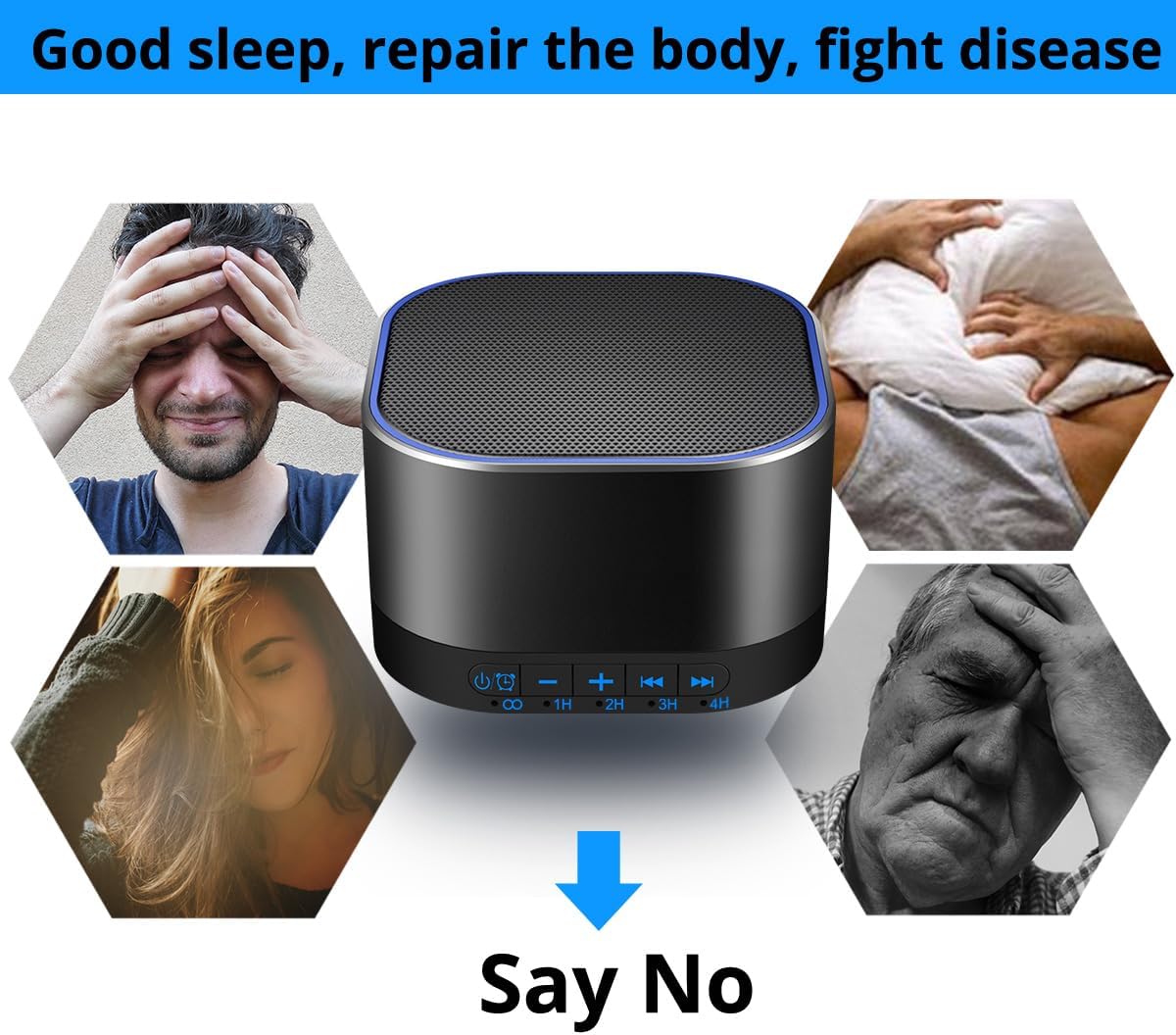 Magicteam Sound White Noise Machine with 20 Non Looping Natural Soothing Sounds and Memory Function 32 Levels of Volume Powered by AC or USB and Sleep Sound Timer Therapy for Baby Kids Adults - Image 4