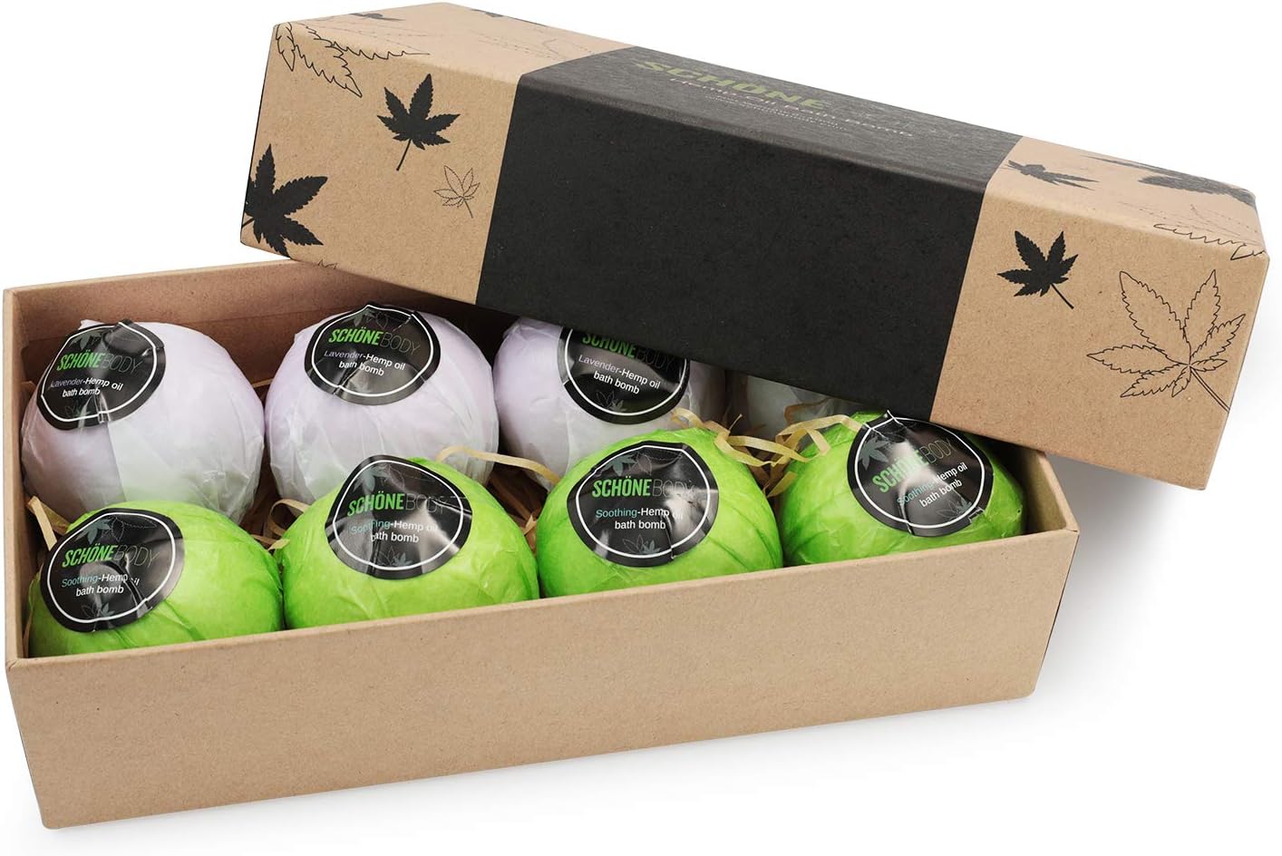 8 Pack Hemp Bath Bombs Set for Muscle Therapy & Relaxation | Large Vegan Fizzy Spa Gift for Women & Men | Natural Lavender, Mint Oils Moisturize Dry Skin & Soothe Stress, Wife Stocking Stuffers Gifts - Image 8