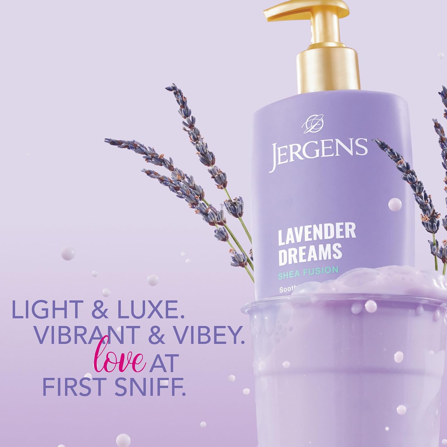 Jergens Shea Fusion Lavender Dreams Body Lotion, Shea Butter, 14 fl oz | Moisturizer for Dry Skin, Scented Body Lotion, Vitamin E, Shea Butter Lotion, Lavender Scent, Daily Hydration - Image 5