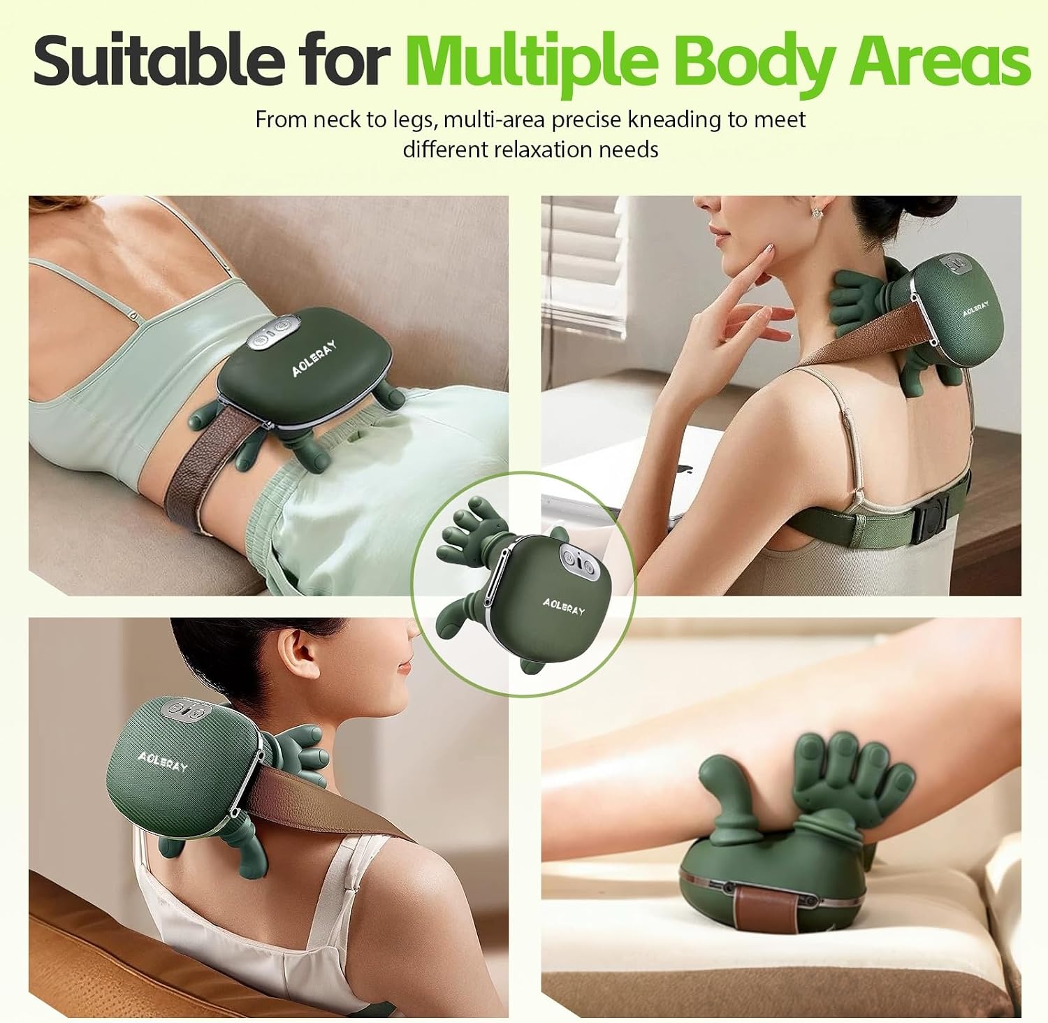 Neck and Shoulder Massager with Heat, Wireless 4D Shiatsu Neck Massager | 3 Modes & 2 Heat Levels, 15-Min Auto-Off, Simulates Real Hand Massage to Relieve Tension & Stress, Ideal Gift for Women & Men - Image 6