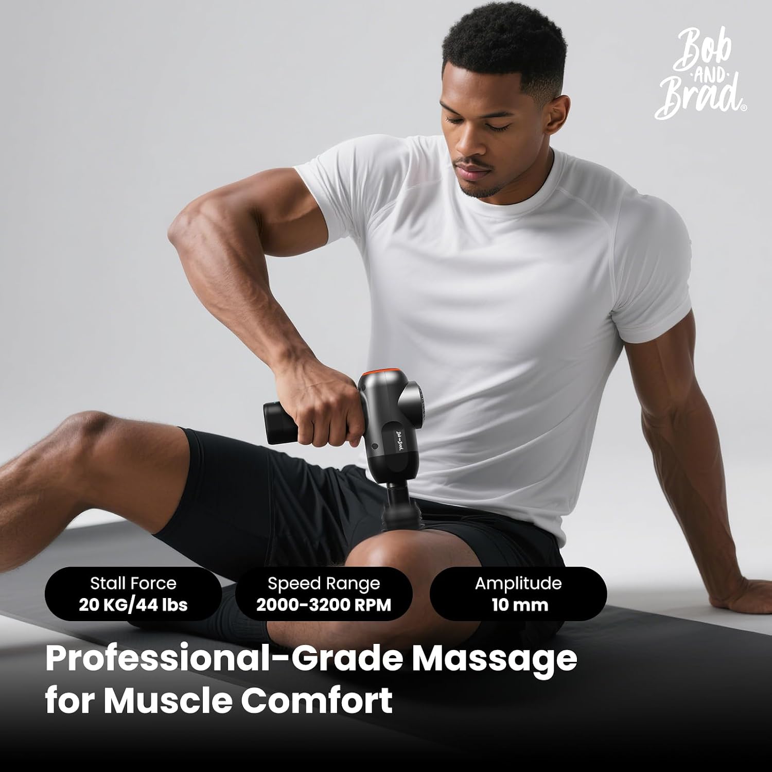 BOB AND BRAD C2 Massage Gun, FSA Eligible & HSA Approved Deep Tissue Percussion Massager Gun, Muscle Massager with 5 Speeds and 5 Heads, Electric Back Massagers for Professional Athletes Home Gym - Image 2