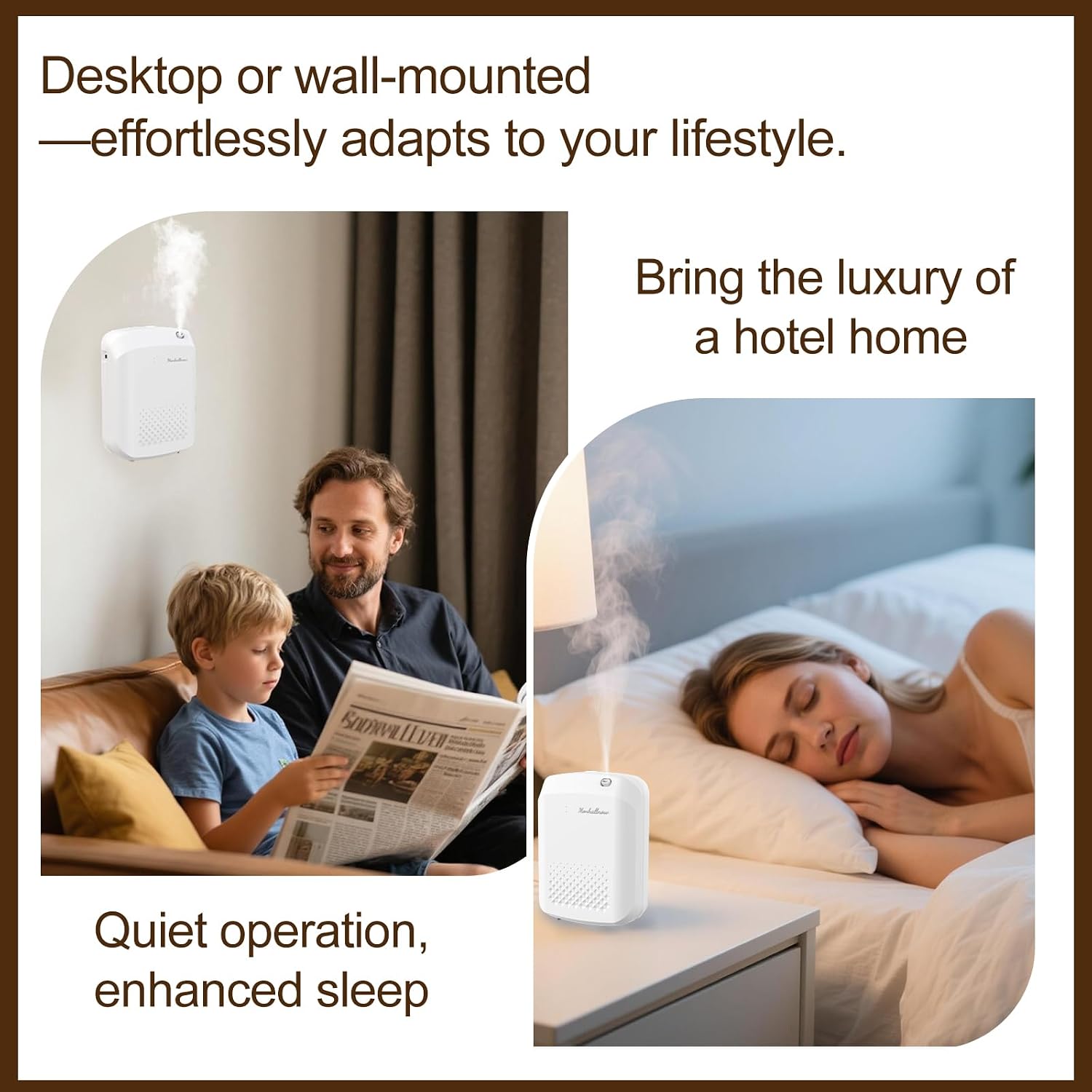 Waterless Essential Oil Diffuser, 2500 Sq.Ft Coverage, Bluetooth App Control, No-Noise Wall-Mounted Aroma Diffuser, 400ml, Perfect for Home, Hotel & Office, Valentines Day Gift, White - Image 6