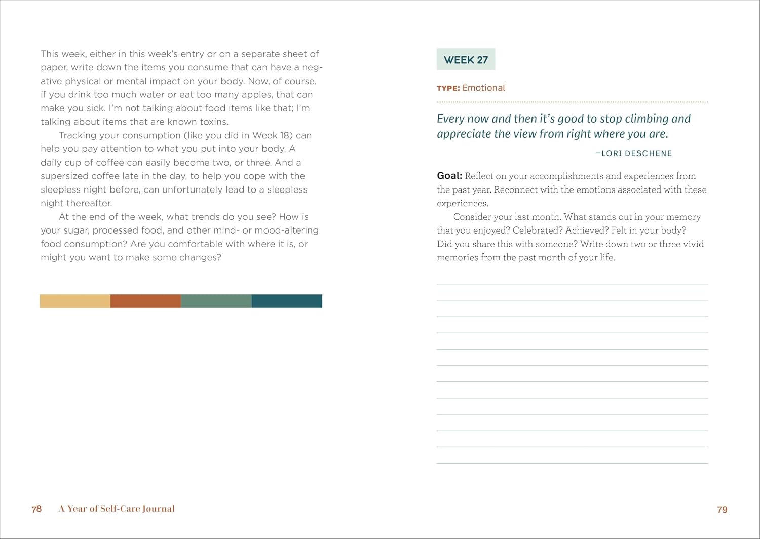 A Year of Self-Care Journal: 52 Weeks to Cultivate Positivity & Joy (A Year of Reflections Journal) - Image 6