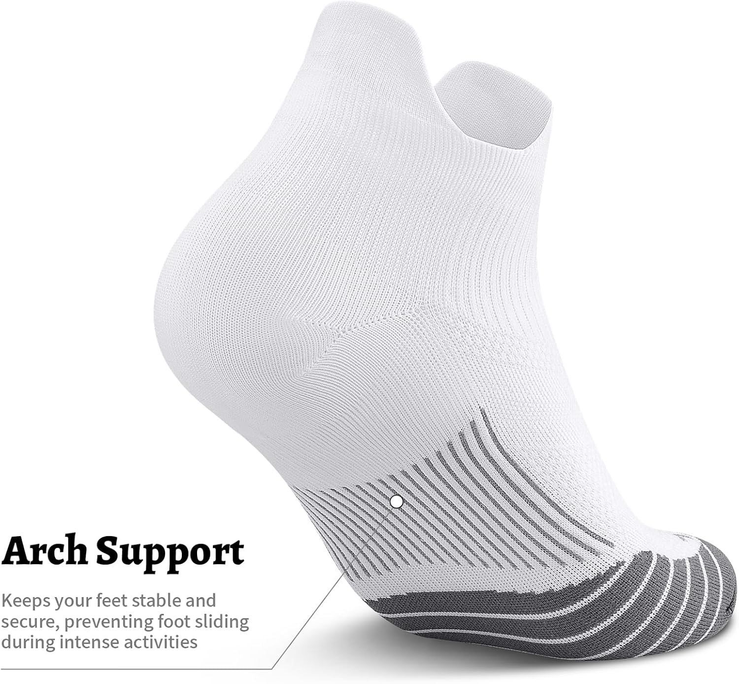 Compression Socks for Men Women Ankle Running Socks for Plantar Fasciitis | Low Cut Athletic Ankle Socks with Ankle & Arch Support for Running, Cycling, Golf, Work, Plantar Fasciitis Relief - Image 5