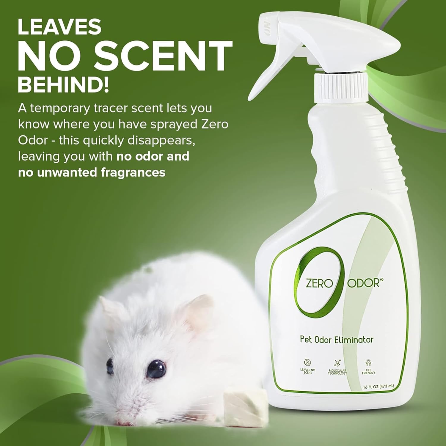 Zero Odor Pet Odor Eliminator Spray for Dog & Cat Urine, Carpet Deodorizer | Enzyme free, Urine Smell Eliminator for Pet Beds, Litter Areas & Furniture, 16 FL OZ - Image 9