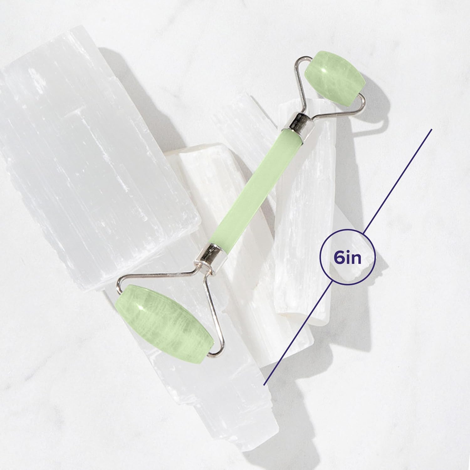 Plum Beauty Jade Roller - Face Roller, Gua Sha Facial Tools, Pack of 1 | Facial Roller for Wrinkles and Lifting, Eye Roller for Puffy Eyes, Supports Lymphatic Drainage Massage. - Image 5