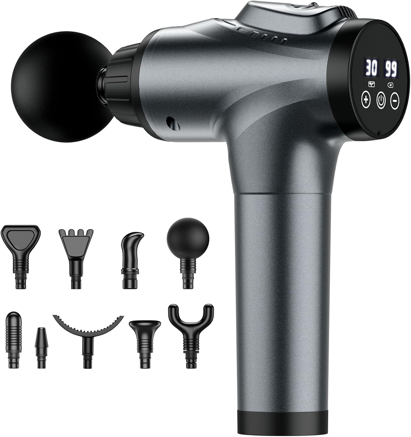 APHERMA Massage Gun, Muscle Massage Gun for Athletes Handheld Electric Deep Tissue Back Massager, Percussion Massage Device for Pain Relief with 30 Speed Levels 9 Heads - Image 8