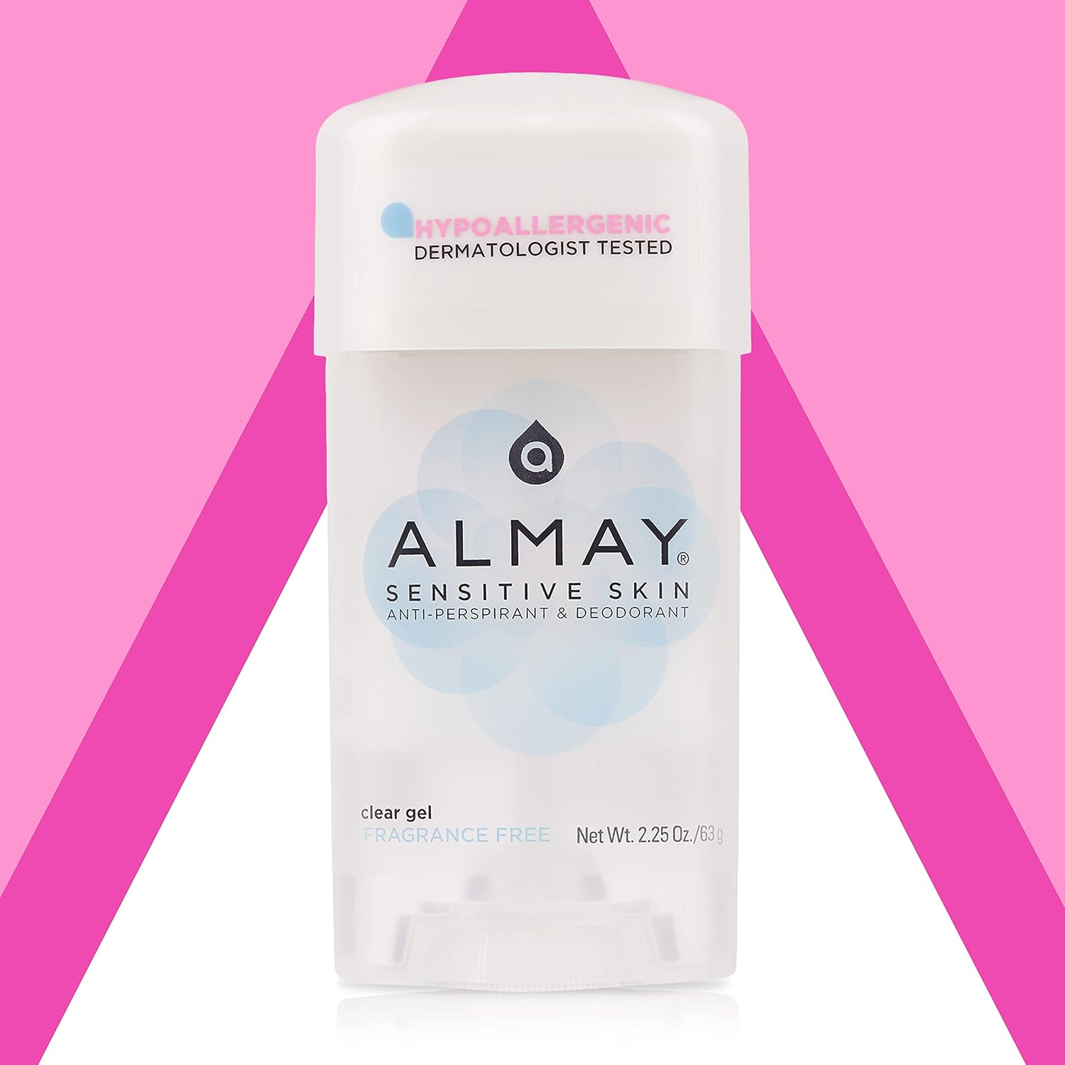 Almay Clear Gel Deodorant and Antiperspirant, Fragrance Free, 2.25 oz | Gentle and hypoallergenic antiperspirant deodorant for sensitive skin. Dermatologist tested. Fragrance free. - Image 5