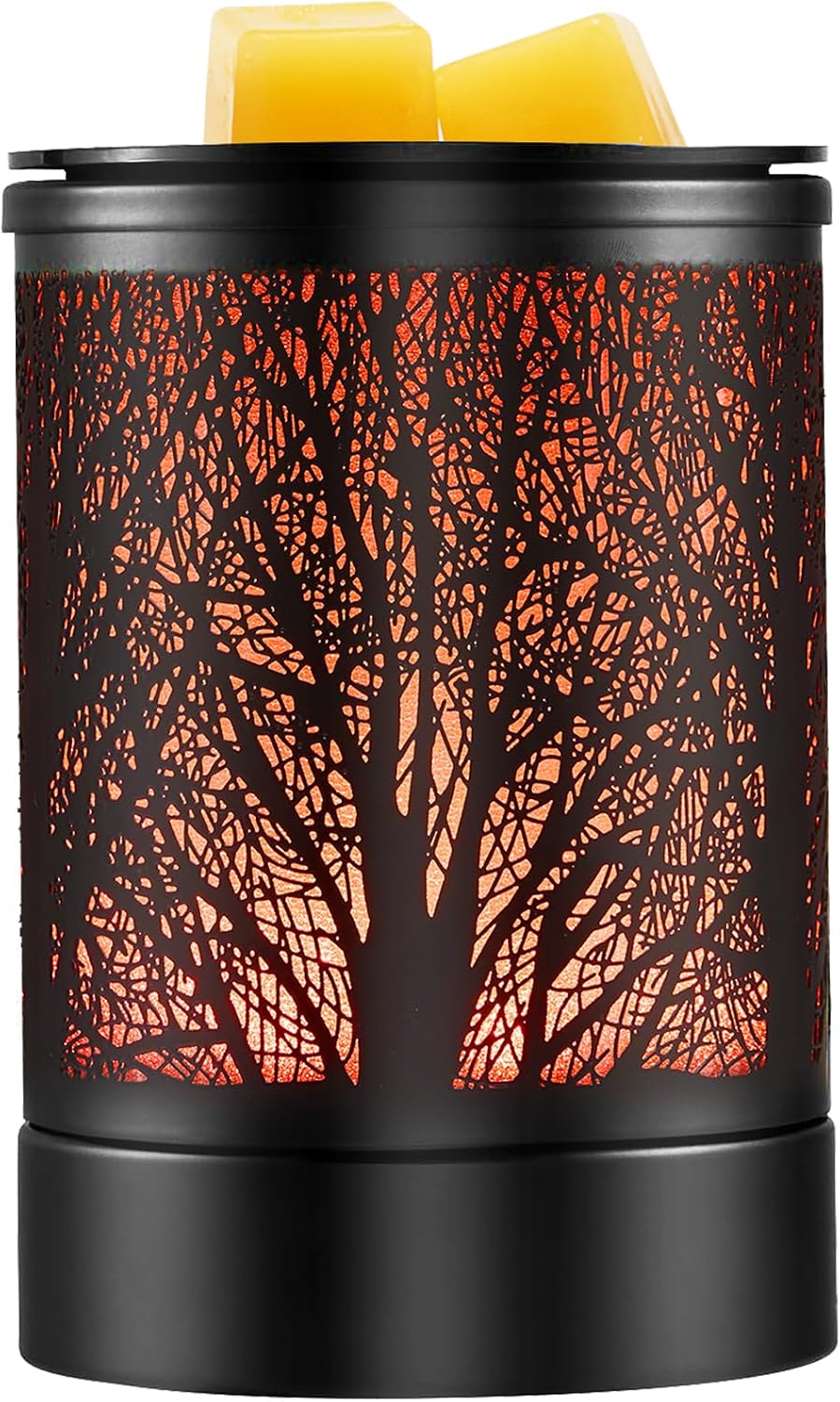 Enaroma Fragrance Wax Melts Warmer with 7 Colors LED Changing Light Classic Black Forest Design Scent Oil Candle Warmer for Home Black Forest