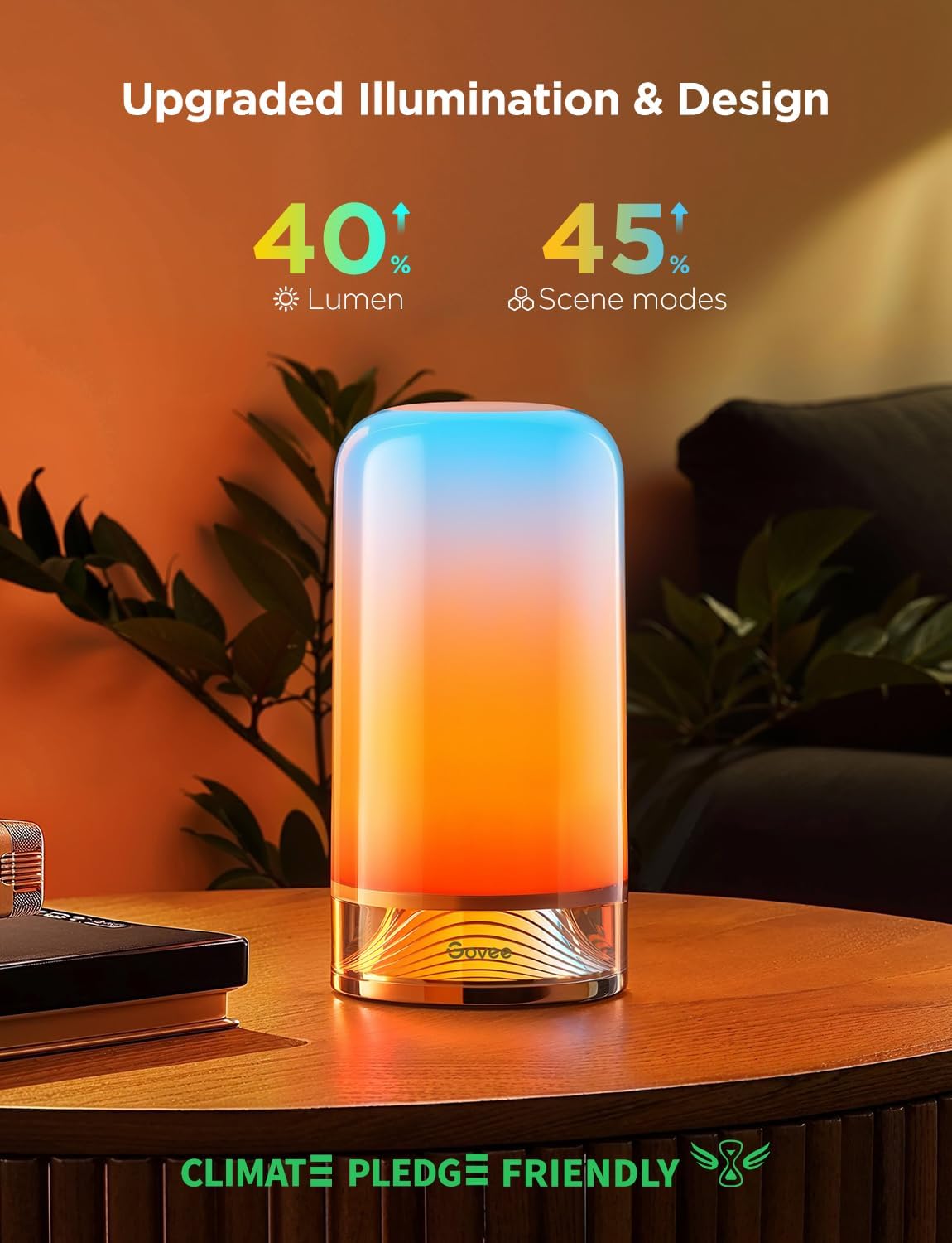 Govee RGBIC Smart Table Lamp 2, Touch Bedside Small Table Lamp (Corded) | LED Desk Lamp Compatible with SmartThings, Matter, Alexa, Nightstand Lamp for Bedroom Living Room Night Light, 64 Scene Modes - Image 2