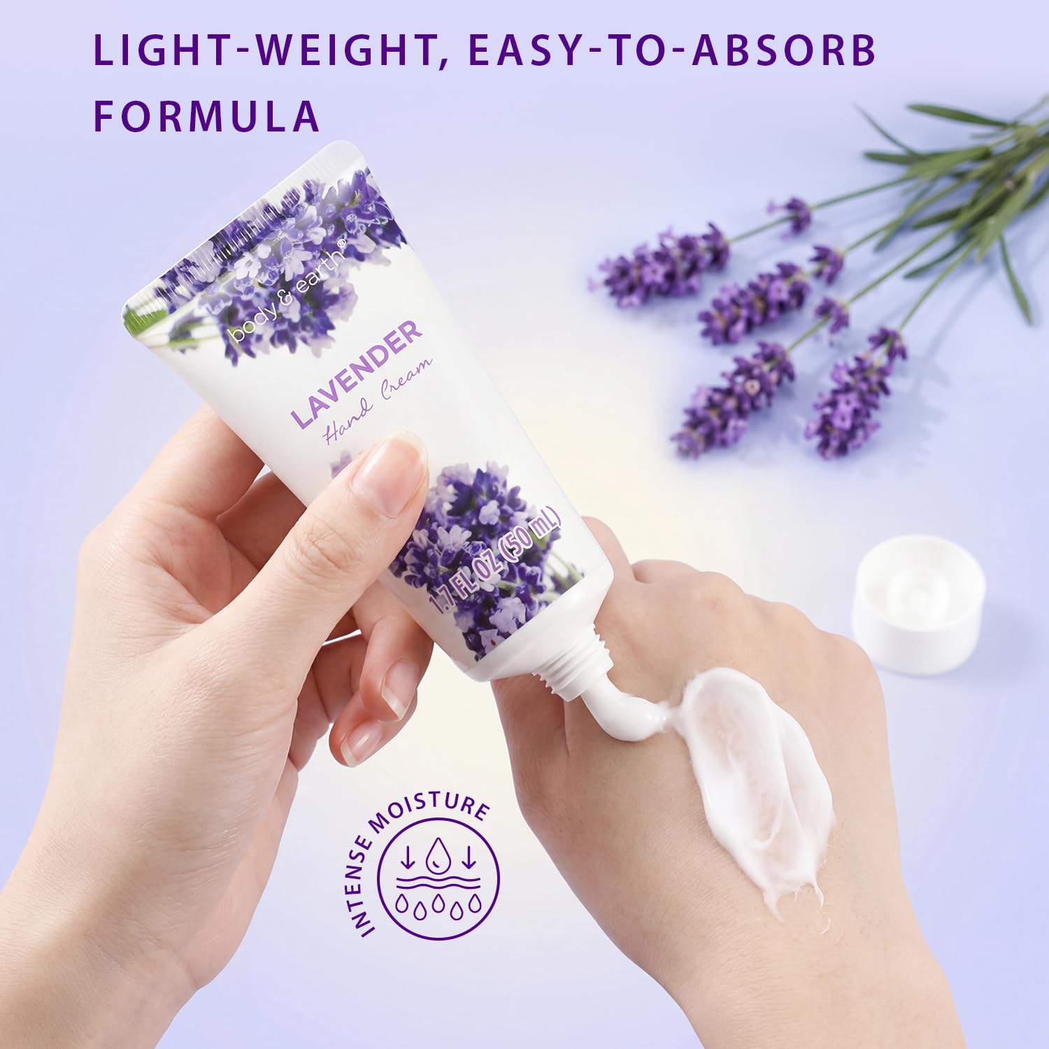 BODY & EARTH Spa Gift Baskets for Women 11pcs Lavender Gift Sets with Bubble Bath, Shower Gel, Body Lotion, Mom Birthday Gifts, Spa Kit, Purple Gift for Her, Christmas gifts - Image 5