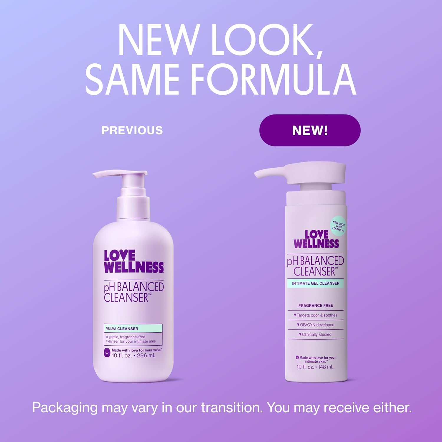 Love Wellness | pH Balanced Feminine Wash | Fragrance-Free | 10 Fl Oz | Aloe vera, Calendula, Carrageenan, Non-irritating, Gentle formula, Sensitive skin, Intimate hygiene, Daily use - Image 2