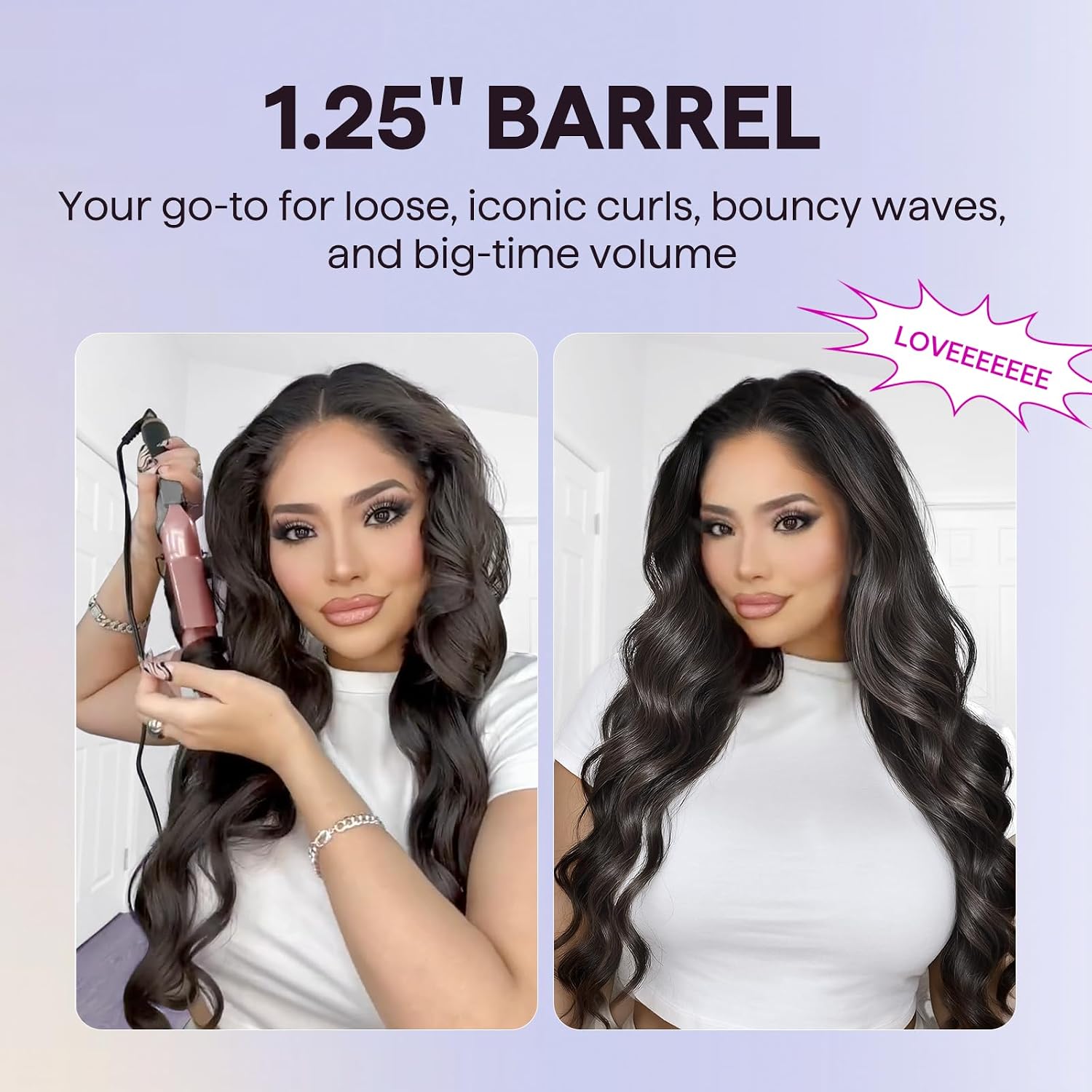 Wavytalk 5 in 1 Curling Iron with Thermal Brush,Flat Iron,Versatile Styling | Interchangeable Curling Iron Set(0.5”-1.25"), Ceramic Curling Iron, Less Damage, Fast Heating Wand Curling Iron, Dual Voltage - Image 7