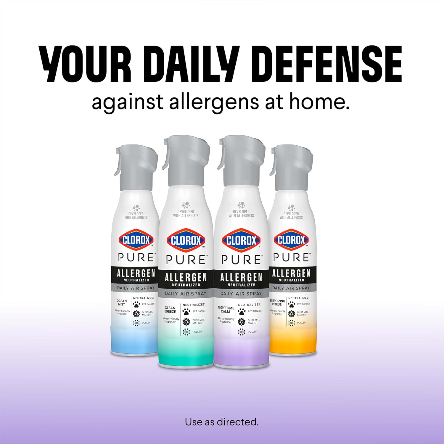 Clorox PURE Allergen Neutralizer Daily Air Spray, Nighttime Calm, 8 oz. | Air Spray for Home, Neutralizes Pet Dander, Dust Mite Matter & Pollen, Developed with Allergists, Allergen-Friendly Fragrance - Image 11