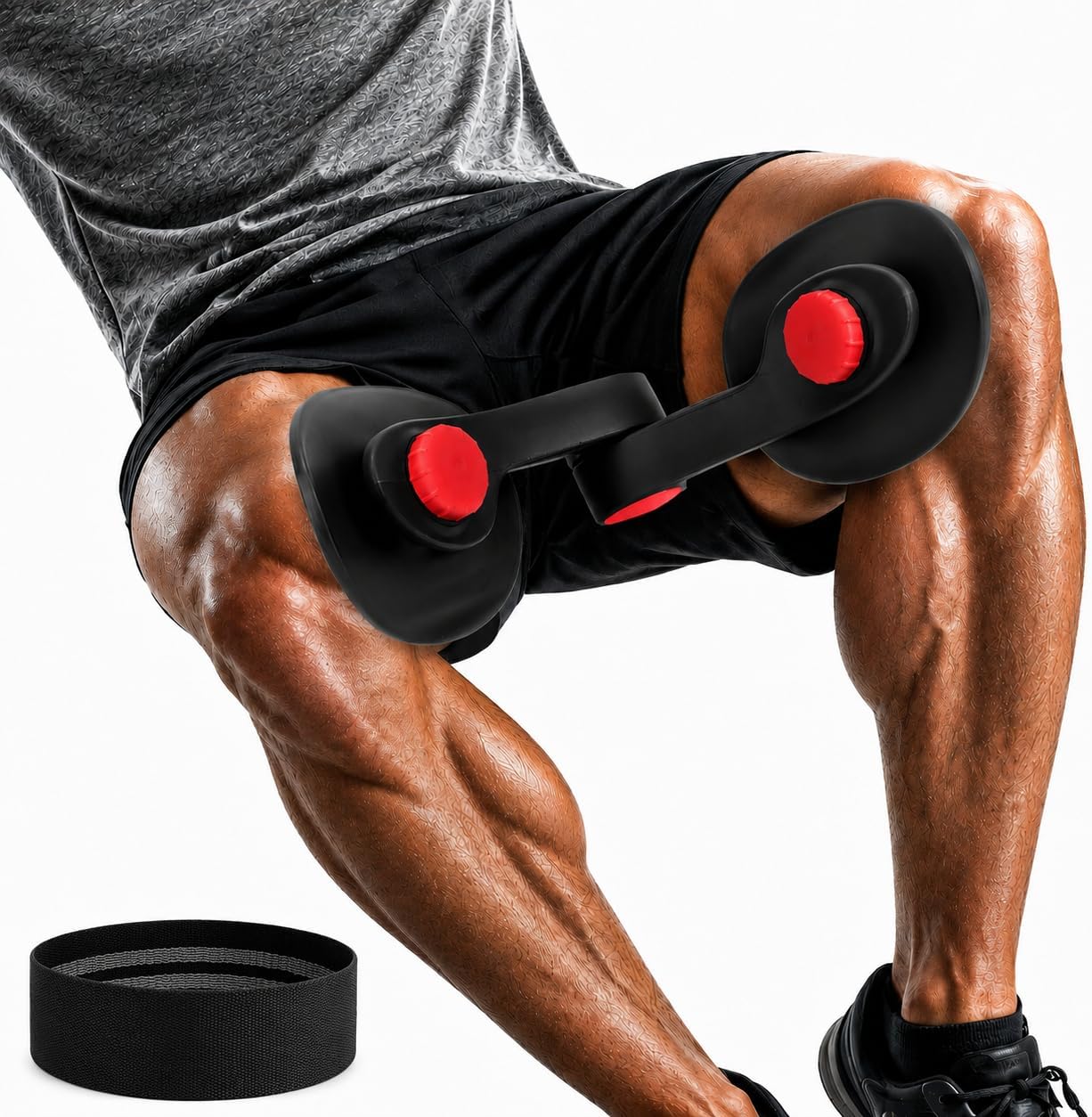 Pelvic Floor Exercise Devices 35lb Resistance Kegel Thigh Trainer with Band | Pelvic Floor Muscle Training, Inner Thigh Exerciser, Postpartum Recovery Support for Women, Suitable for Women and Men
