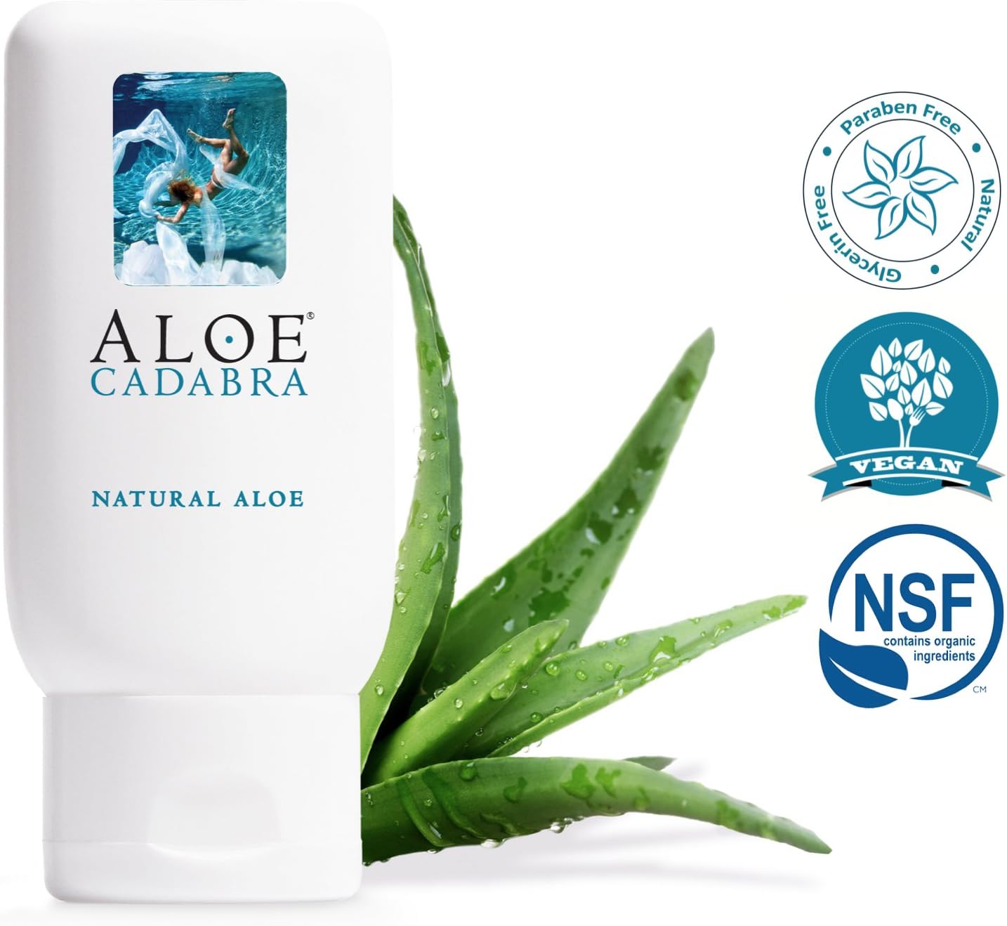 Aloe Cadabra Natural Water Based Personal Lubricant and Vaginal Moisturizer, Organic Aloe Lube for Men, Women and Couples, Non-Staining, pH Balanced (Unscented 2.5 Ounces, 1 Pack) | Unscented Natural Aloe (2.5 Fl Oz - 1 Pack) Personal Lubricant, Toy & Condom Safe, Hypoallergenic, Easy Clean, pH Balanced - Image 3