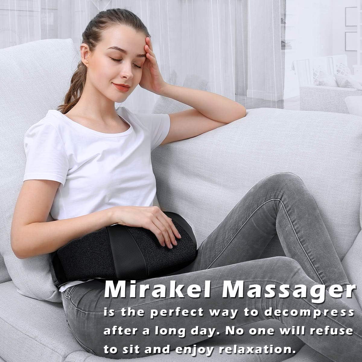 Shiatsu Neck Back & Shoulder Massager with Heat for Pain Relief Deep Tissue | Christmas Ideal Gifts for Women Men Mom Dad, Wife Husband, Him Her, Fathers Day, Mothers Day, Birthday Gift (NOT Cordless) - Image 7