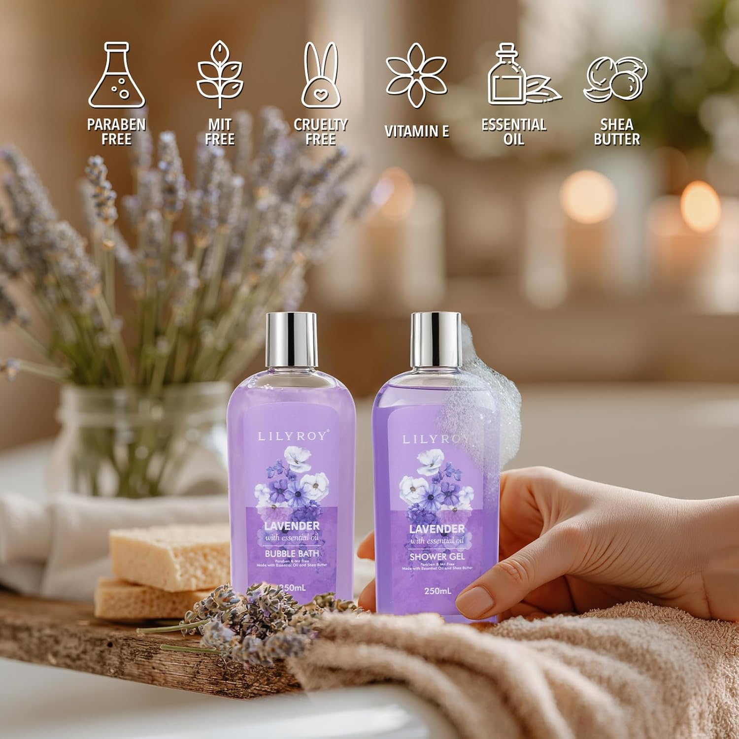 Spa Gifts Set, Birthday Gift for Mom - Lavender Spa Gift Baskets for Women | Women Gifts, Spa Kit, Spa Gifts for Women & mom, Christmas, Mother‘s Day, Valentine’s, Birthday. Hydrating for all skin types - Image 4