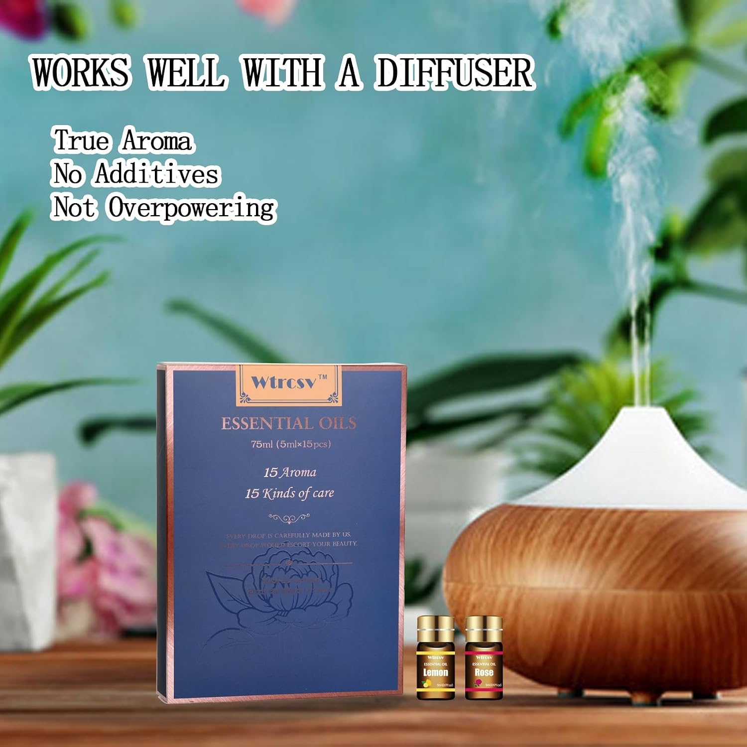 Essential Oils Set - Top 15 Scents for Diffuser, Humidifier, Skin Care, Aromatherapy, Massage, Candle & Soap Making - Fragrance Gift Set (5ml) - Image 4