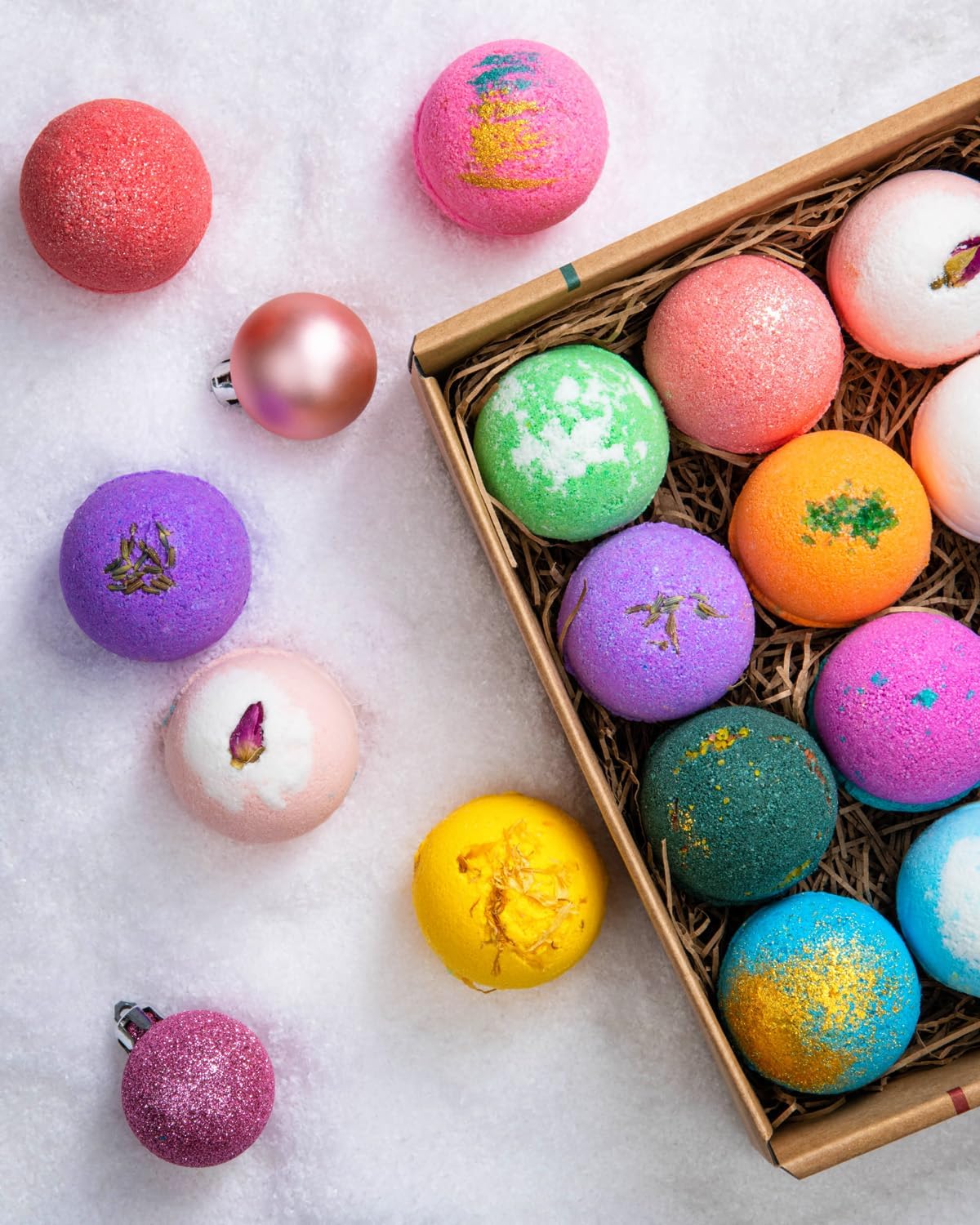 LifeAround2Angels Bath Bombs Gift Set 12 USA made Fizzies, Shea & Coco Butter Dry Skin Moisturize, Perfect for Bubble Spa Bath. Handmade Birthday Mothers day Gifts idea For Her/Him, wife, girlfriend - Image 2