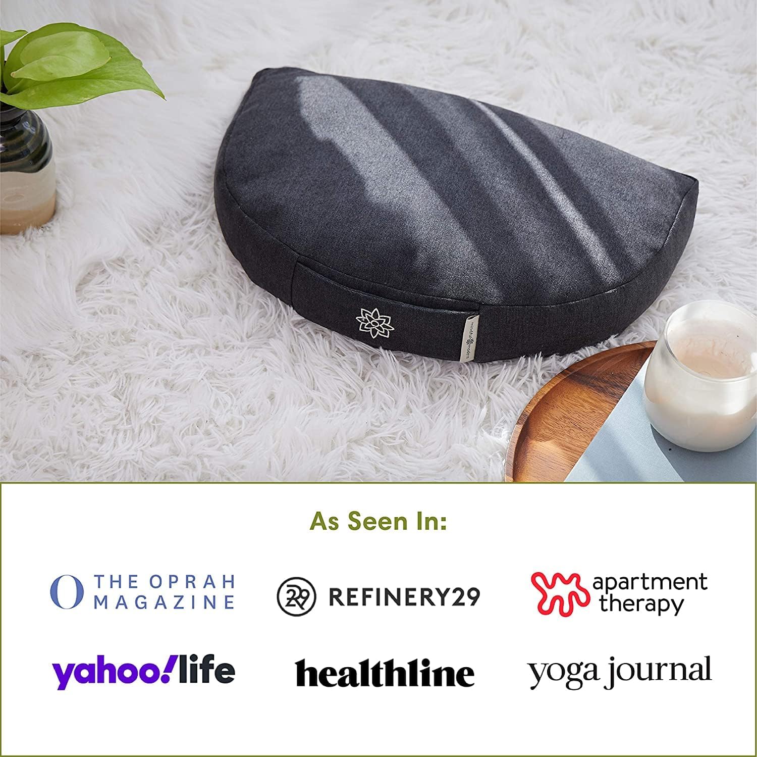 Mindful Modern Travel Meditation Cushion | Outdoor Floor Cushions for Adults | Stylish Outdoor Decor | Portable Mindfulness Pillow | Accessories for Women | Washable Cover - Image 3