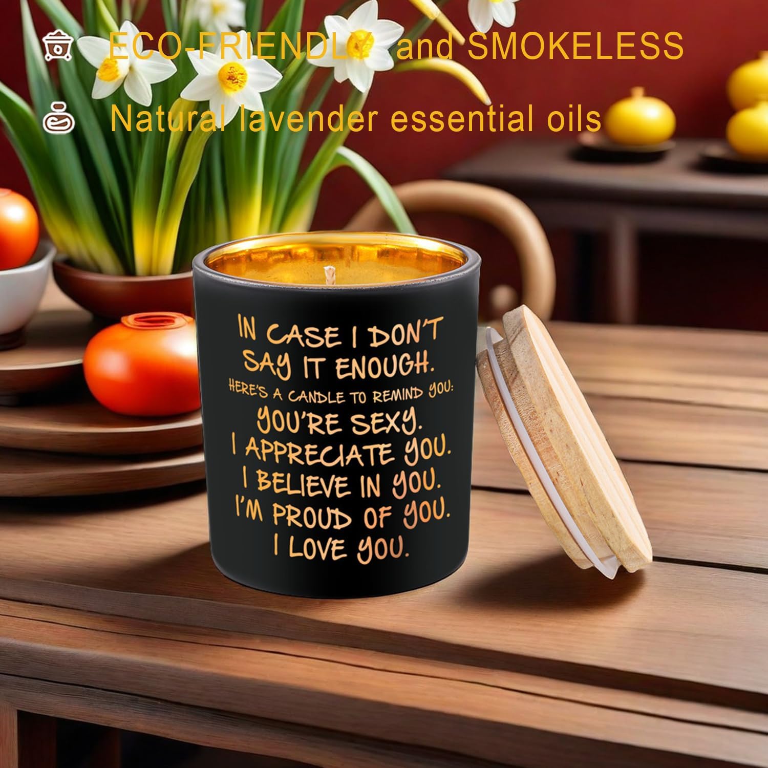 Gifts for Him Husband Boyfriend Funny Lavender Scented Soy Candle for Men | Romantic Unique Fathers Day Christmas Anniversary Birthday I Love You Gifts for Him - Image 2