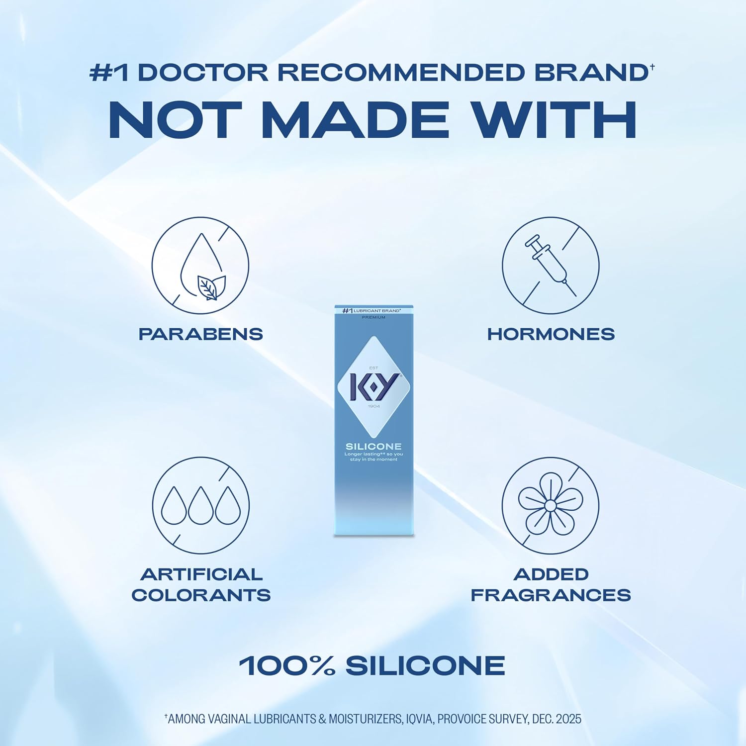 K-Y Silicone Lube, Premium Personal Lubricant, Silicone-Based Formula, Safe to Use with Condoms, for Men, Women and Couples, 4.5 Fl Oz - Image 2