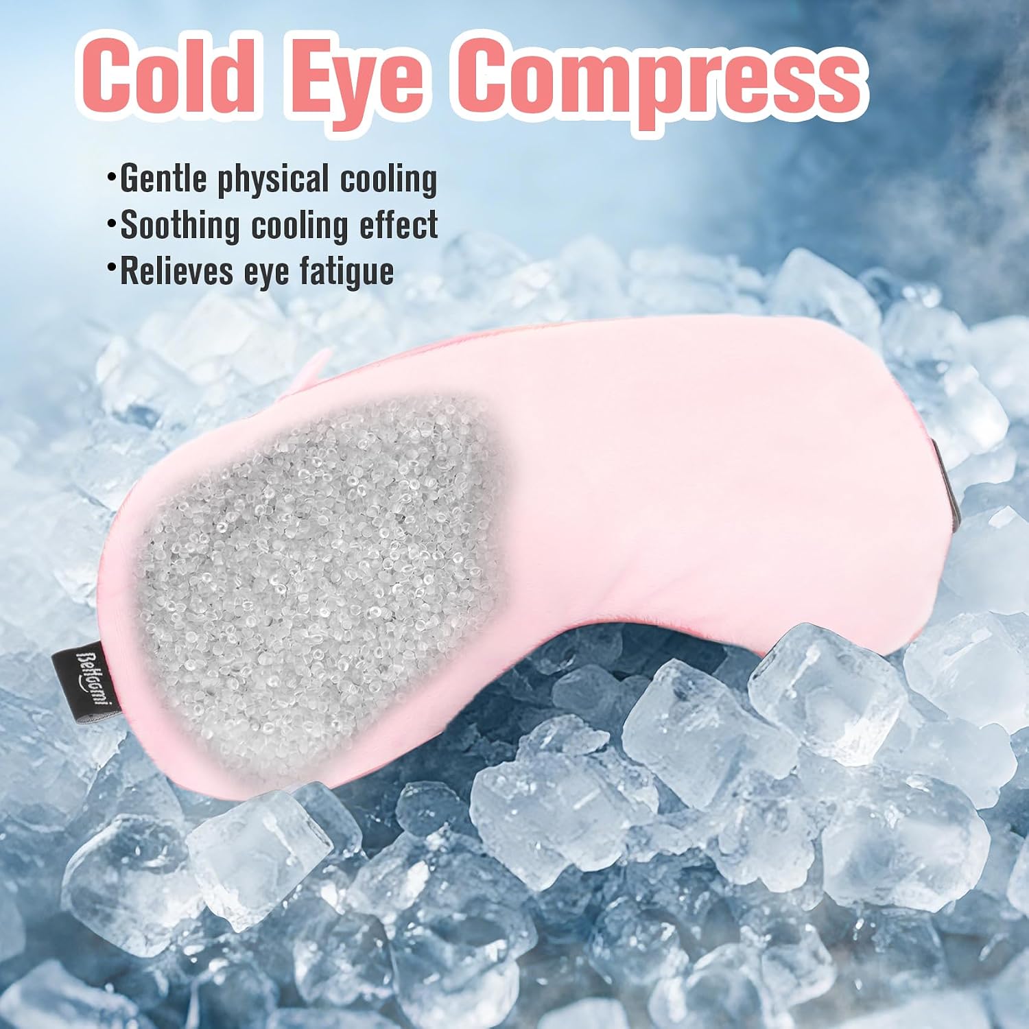 Cooling & Heated Eye Mask, Weighted Eye Mask for Sleeping, Pink | Warm Compress for Eyes, Microwavable Reusable Hot & Cold Eye Mask for Dry Eyes, Sleep Mask for Home, Office, Gifts for Women - Image 3