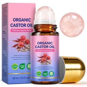 Castor Oil Rose Quartz Roller Ball ...