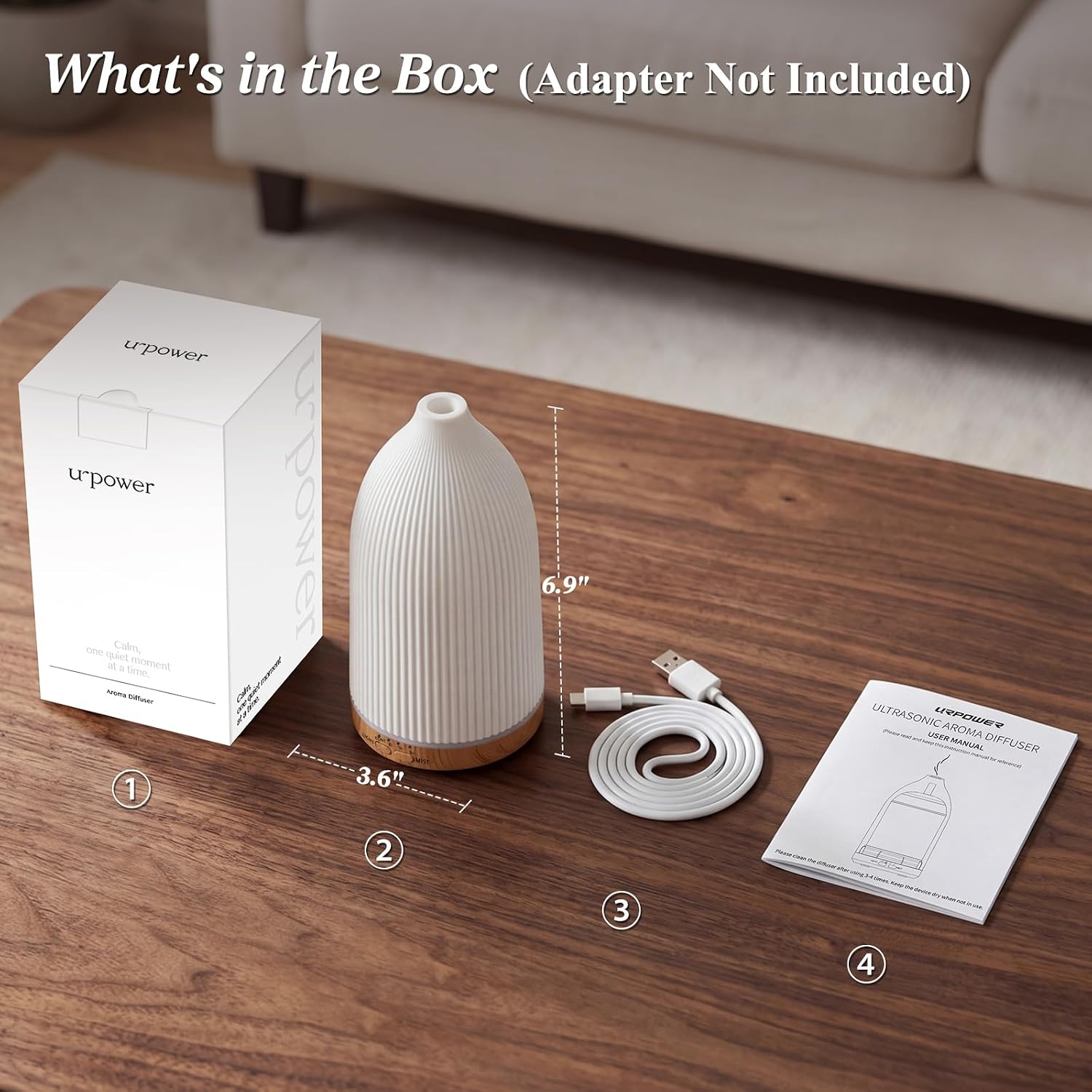 URPOWER 150mL Essential Oil Diffusers for Home Aromatherapy Diffuser | With 7 Color Changing Lights, Timer & Auto Shut-Off Scent Diffuser for Bedroom, Office, Yoga and Everyday Home Use - Image 8