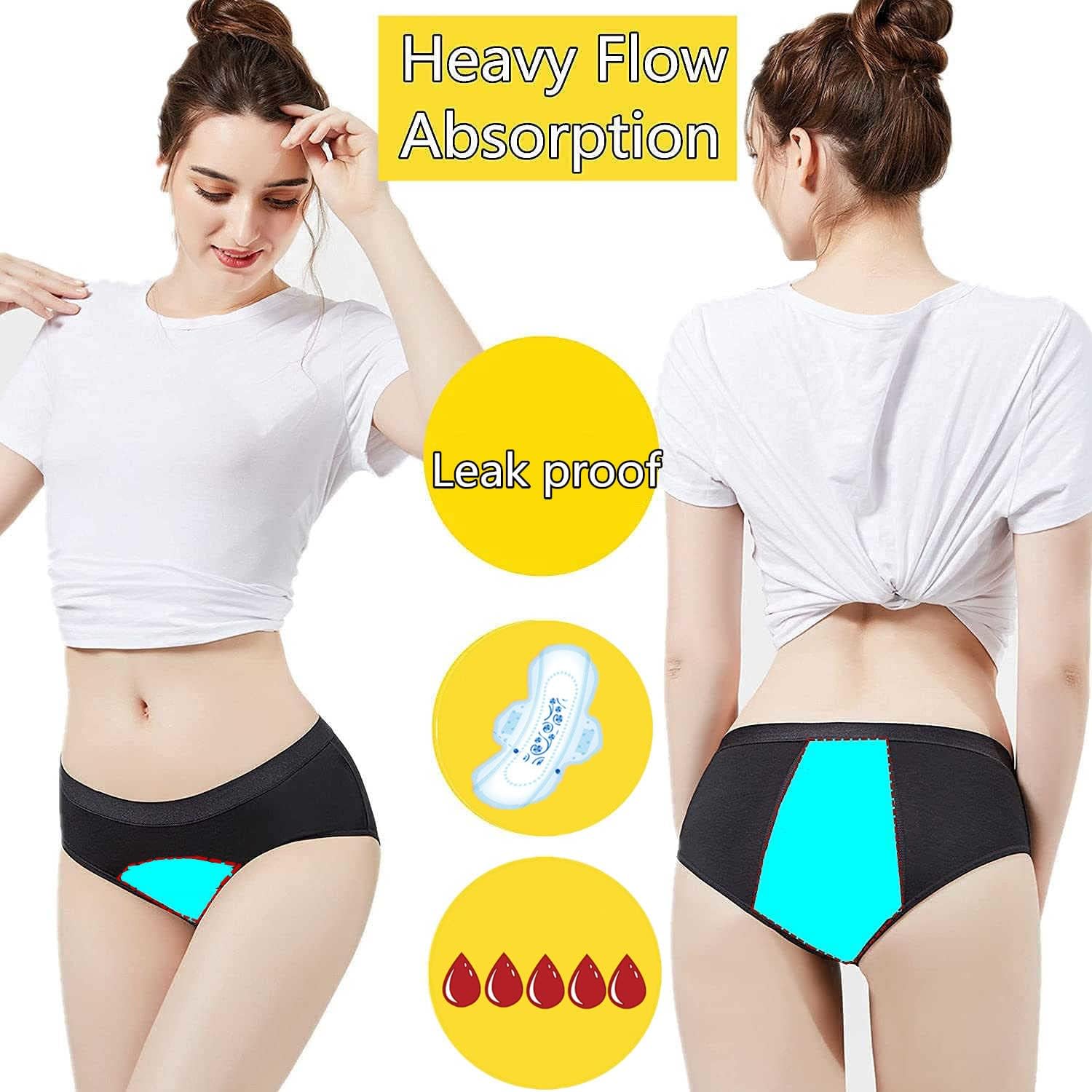 Period Underwear Heavy Flow Women 30ML Absorbent Leak Proof Panty Postpartum Pants Menstrual Panties Briefs - Image 3