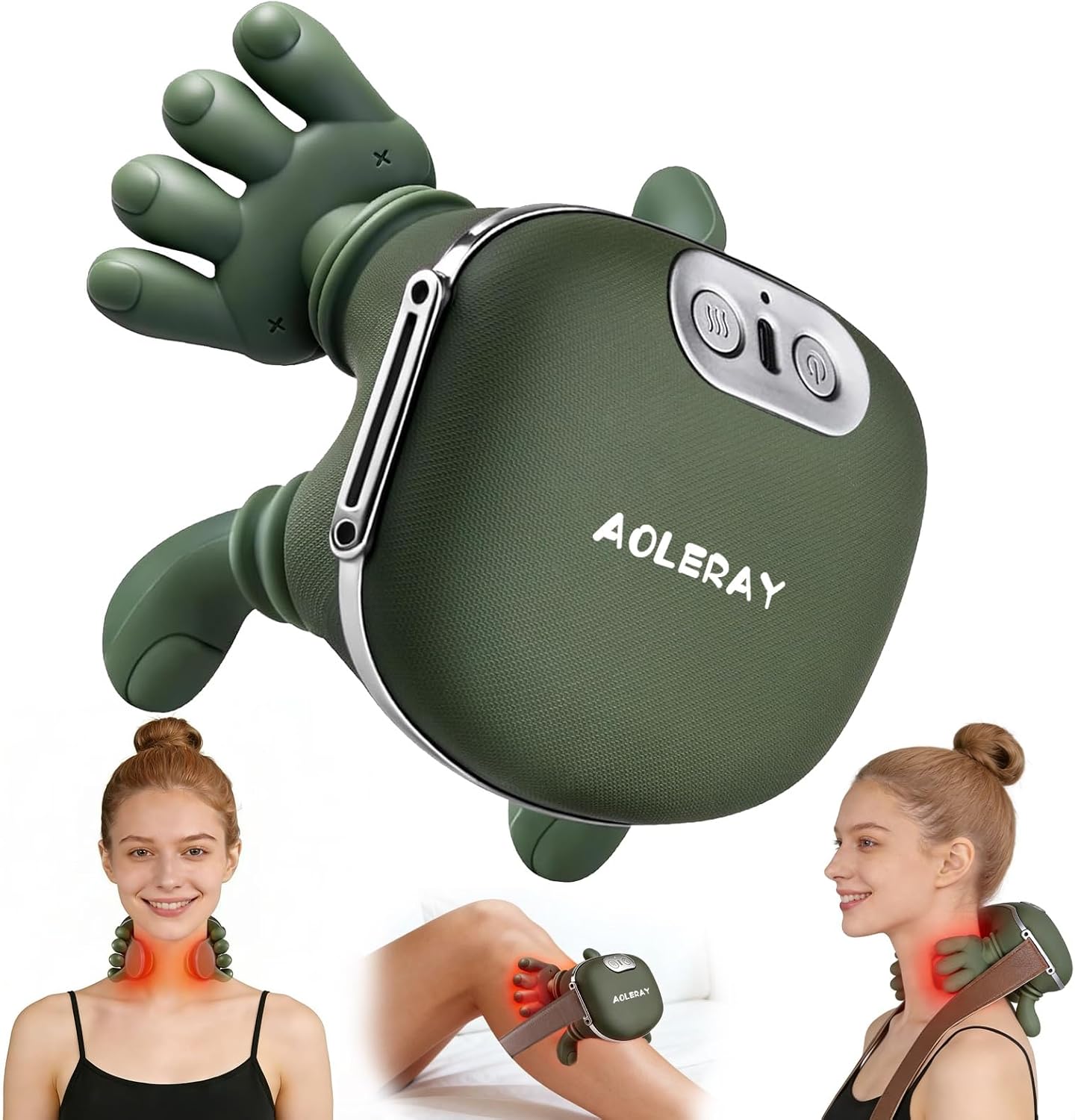 Neck and Shoulder Massager with Heat, Wireless 4D Shiatsu Neck Massager | 3 Modes & 2 Heat Levels, 15-Min Auto-Off, Simulates Real Hand Massage to Relieve Tension & Stress, Ideal Gift for Women & Men
