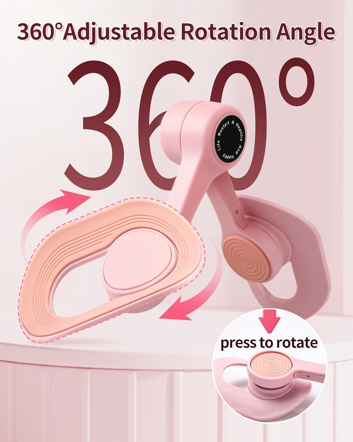 Pelvic Floor Exercise Devices, Thigh Trainer for Women | 360° Rotatable TPE Cushion, Strengthens Pelvic Muscles & Inner Thigh, Portable Kegel Gear for Shaping, Yoga and Home Workouts - Image 4