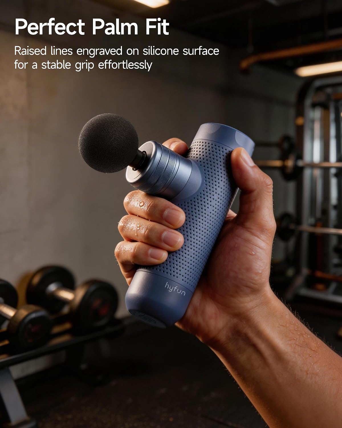 N1 Super Mini Massage Gun, Ultra-Compact Deep Tissue Massage Gun, Portable Travel Handheld Massager, Men & Women Muscle Recovery, Percussion Massager Quiet for Home, Gym, Office, Blue - Image 4