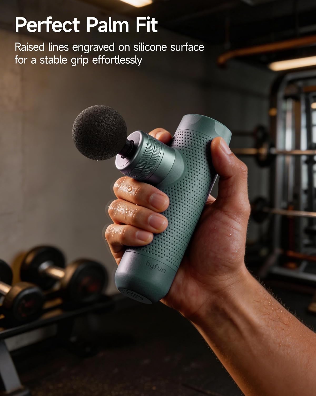 N1 Super Mini Massage Gun, Ultra-Compact Deep Tissue Massage Gun, Portable Travel Handheld Massager, Men & Women Muscle Recovery, Percussion Massager Quiet for Home, Gym, Office, Green - Image 4