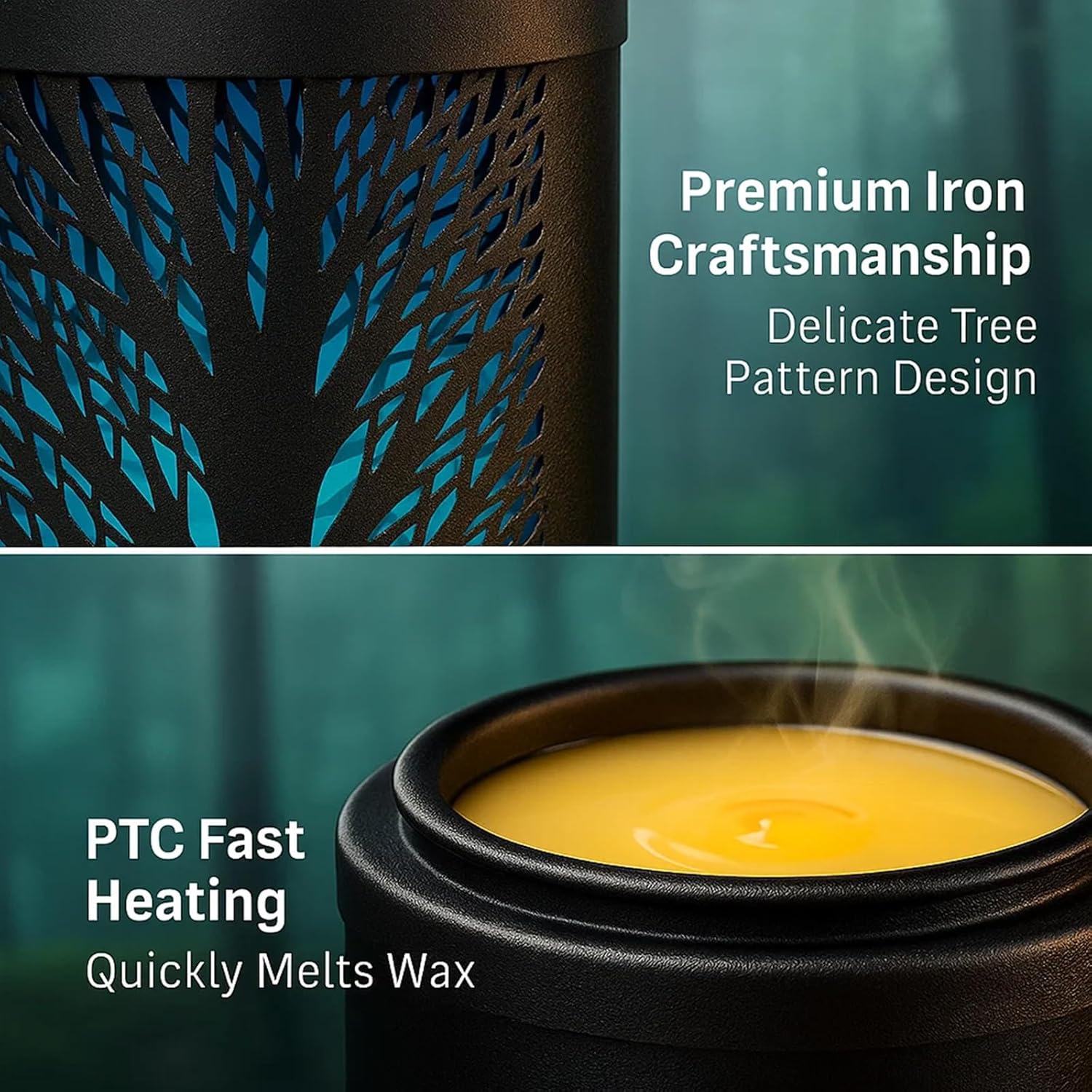 MeplLivs Wax Warmer, Wax Melt Warmer with PTC Heating Plate & 7-Color LED | Electric Fragrance Warmer with Reusable Silicone Tray for Home Decor, Gifts & Wax Melting - Image 7