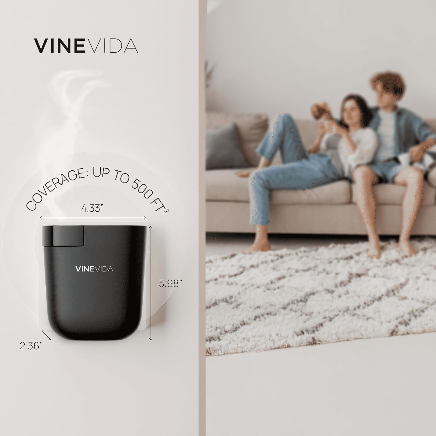 VINEVIDA Prime Plug-in Diffuser for Home & Office | Fragrance Oil Diffuser - Cold Air Diffuser for Essential Oils | Scent Machine (2 Hotel Scents Included) - Image 5