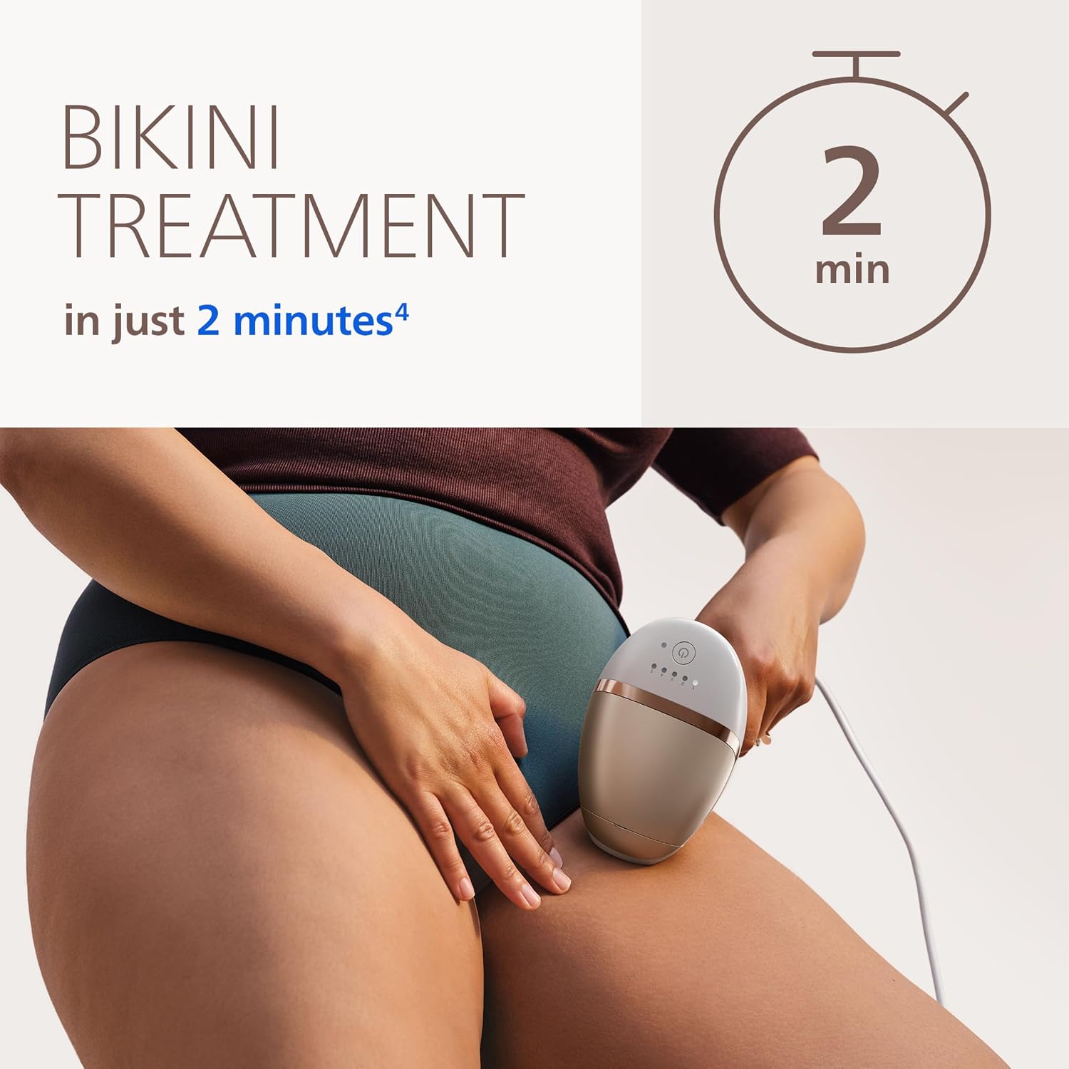 Philips Lumea IPL — Salon-Like Laser Hair Removal for Women, Permanent Hair Reduction Device At Home for Face & Body — Safe & Painless for Face, Bikini, Body, 5 Settings & Skin Sensors, BRI984/03 - Image 7
