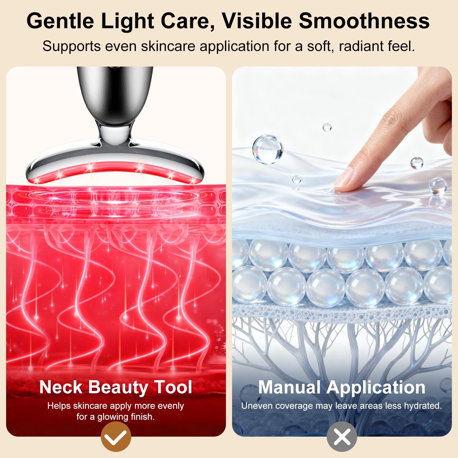 Red Light for Face and Neck, 7-in-1 Face Massager Tool, 3-Color Portable Facial Massager for Skin Care (5.9in) - Image 5