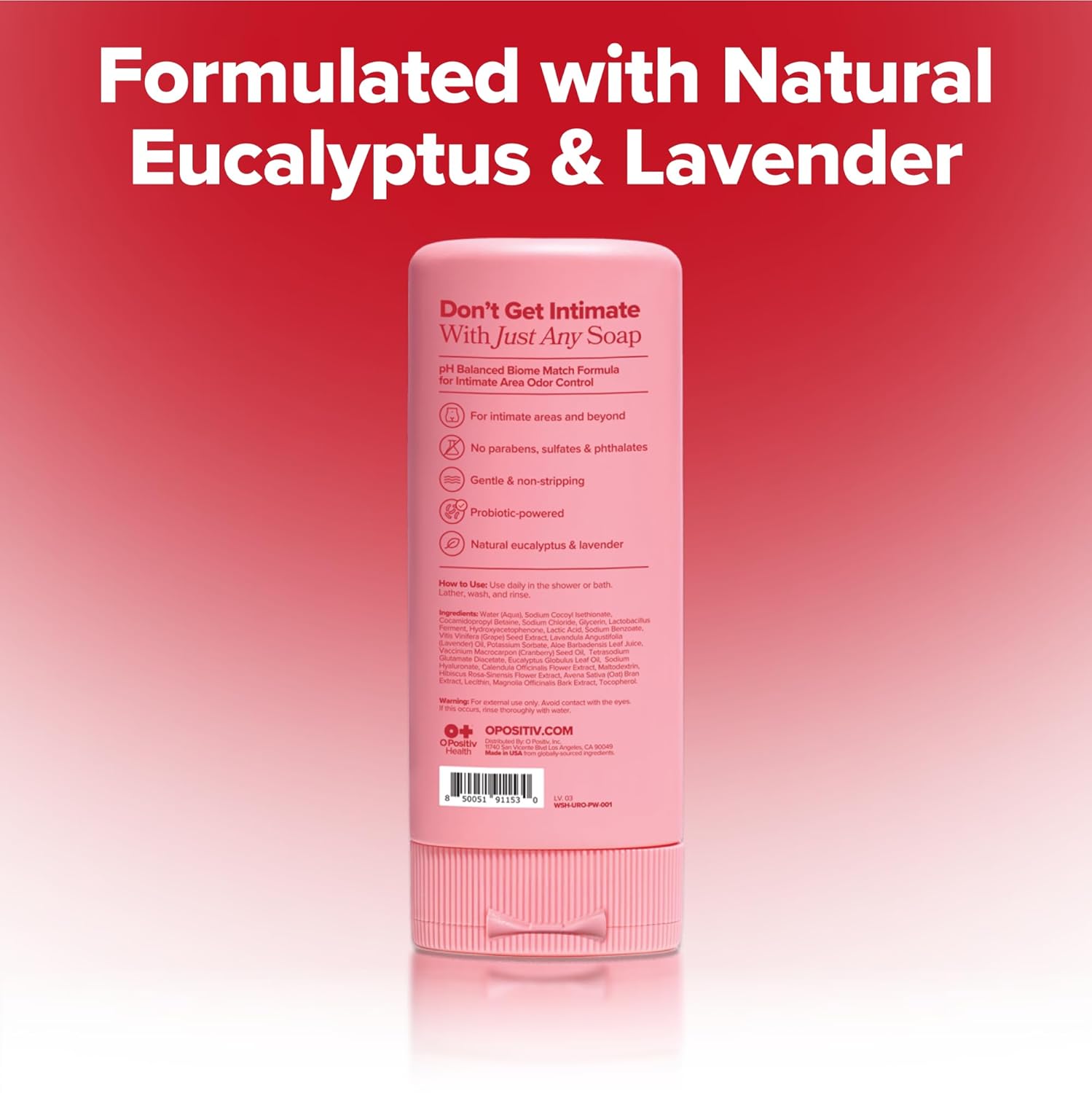 URO pH Balanced Probiotic Wash for Vaginal Odor, Eucalyptus – 6.75 oz - Image 8